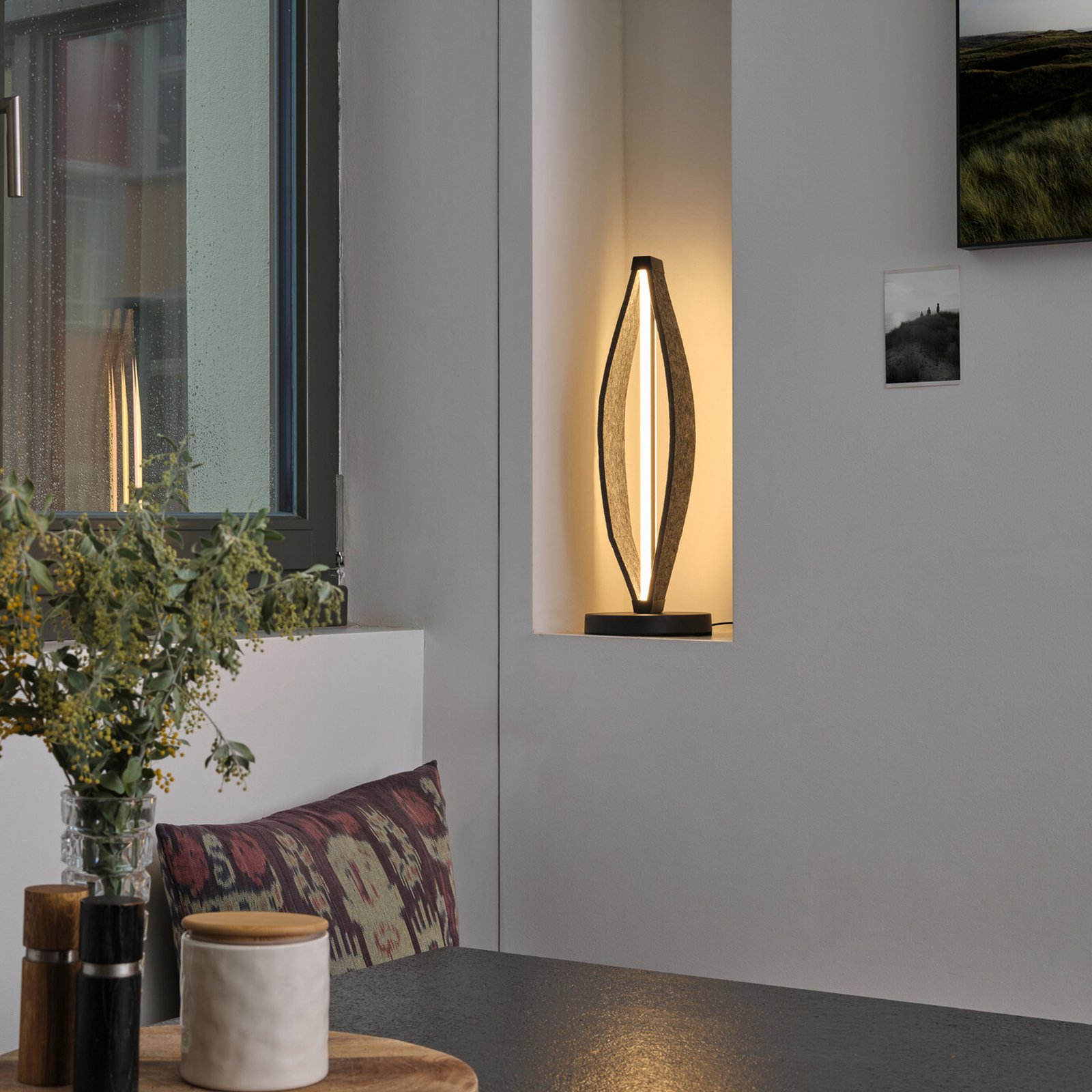 OSRAM LED-bordlampe Decor Flat Felt grå, filt, 3000 K