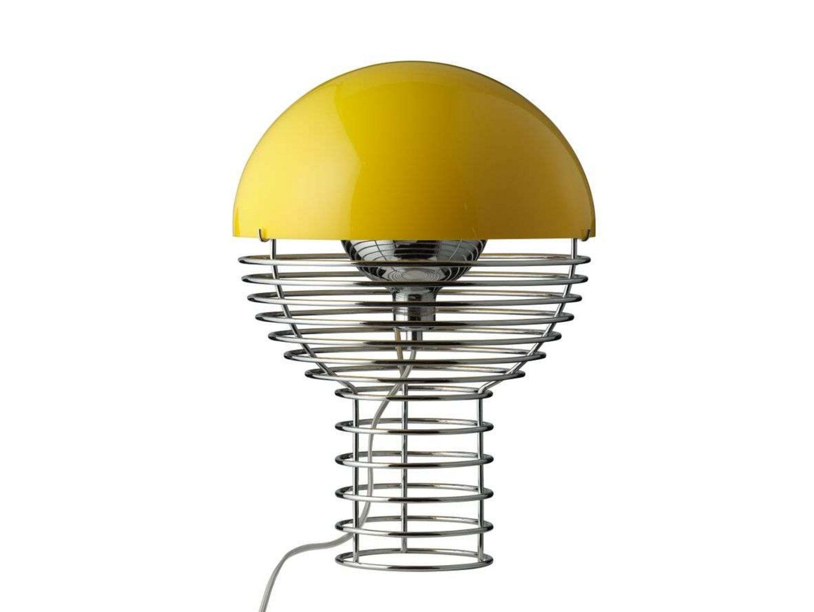 Wire Bordslampa Ø30 Chrome/Yellow - Verpan