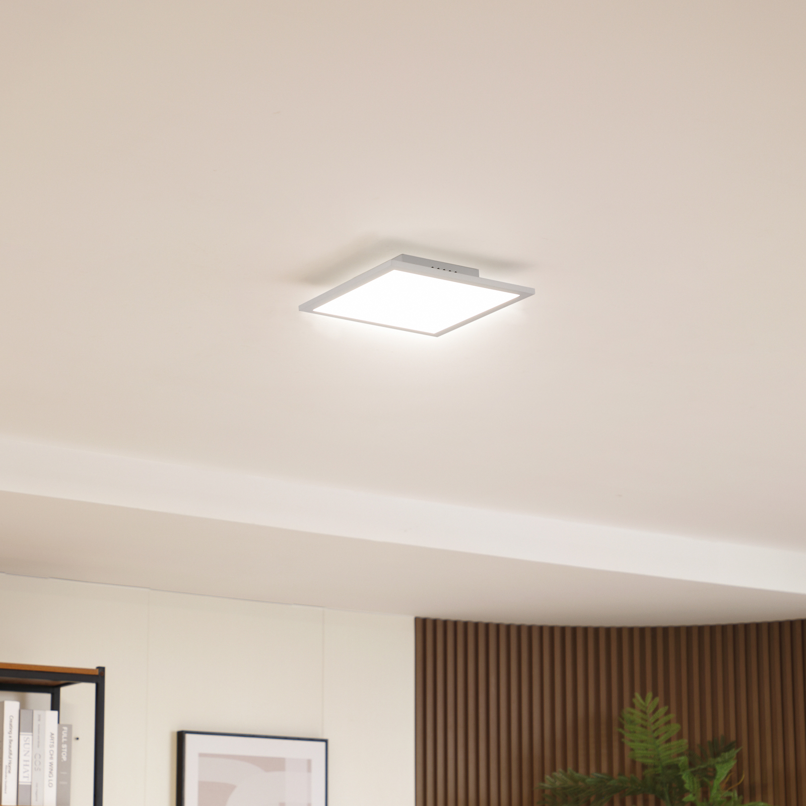 Lindby LED-paneeli Enhife, valkoinen, 29,5 x 29,5 cm, alumiini