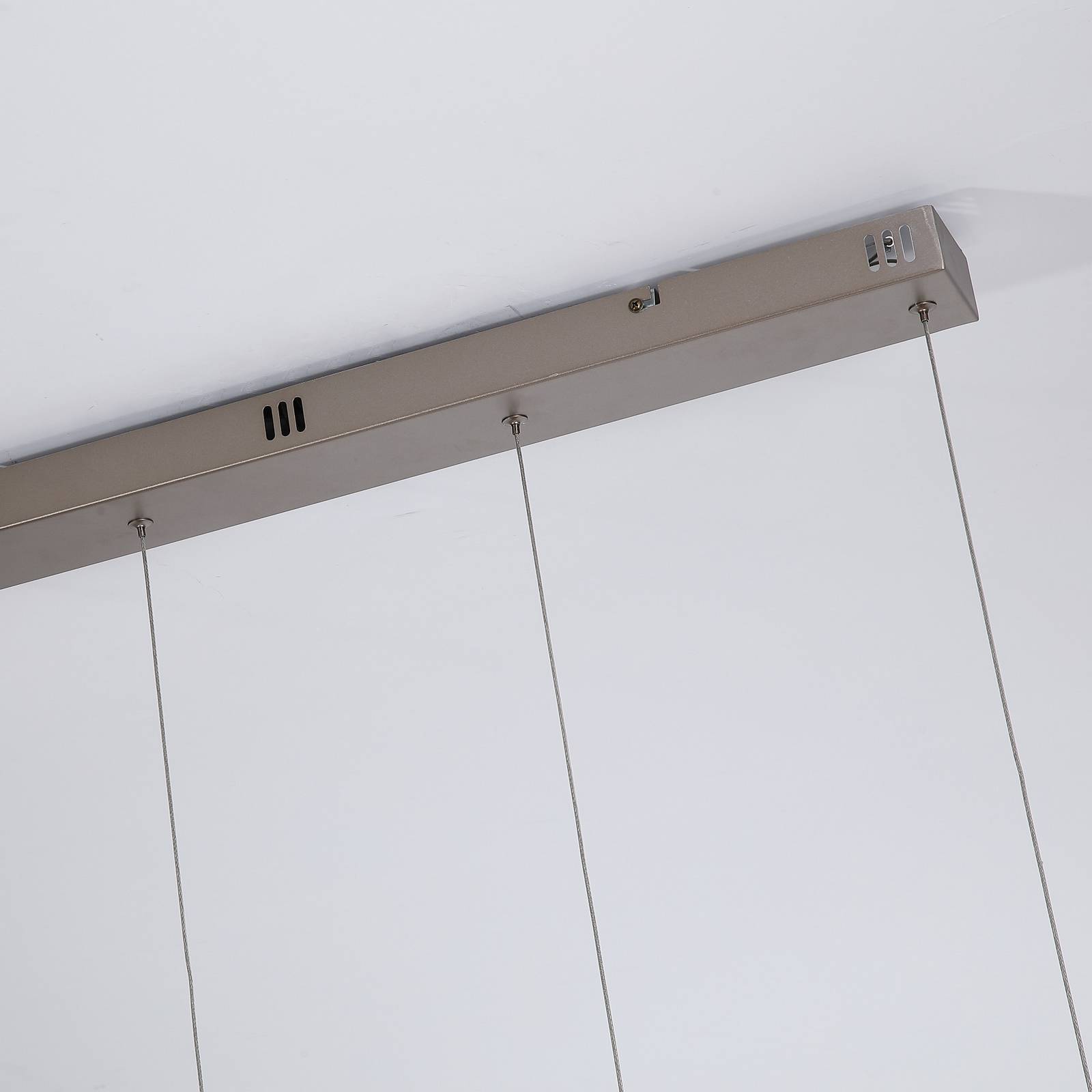 Lampa wisząca LED Seeds, kolor kremowy, długość 75 cm, szkło 4-punktowa.