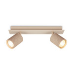 Downlight Ida, beige, de 2 luces, plástico/metal