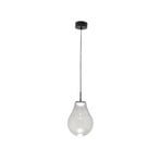 Noa LED pendant light, clear, glass, Ø 25 cm, CCT, dimmable