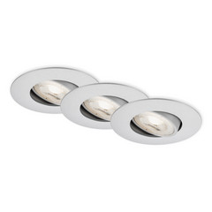 LED-uppokohdevalo 7602 3x, IP65 3000 K mattakromi