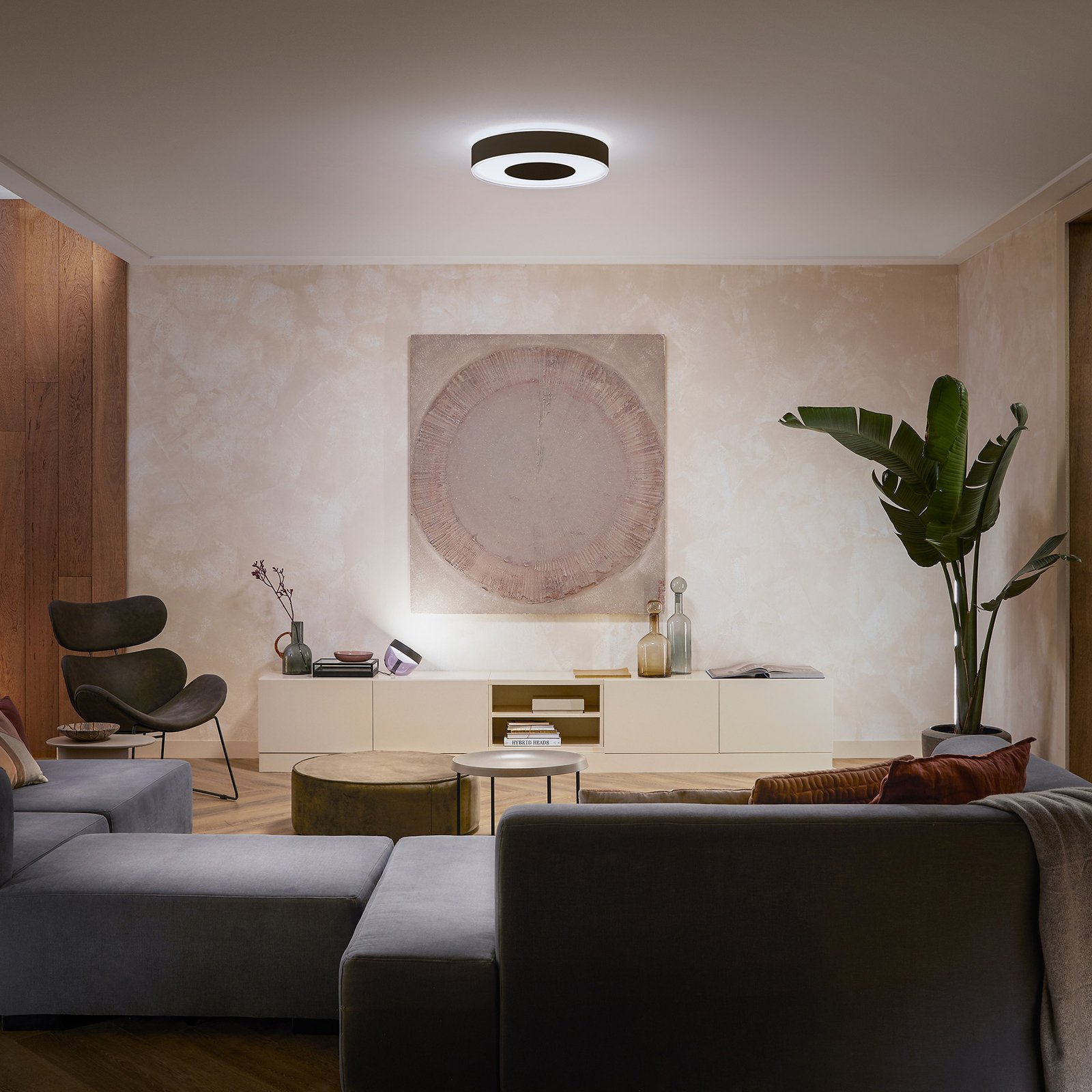Infuse LED-Deckenleuchte 42,5cm, schwarz, dim. - Philips Hue