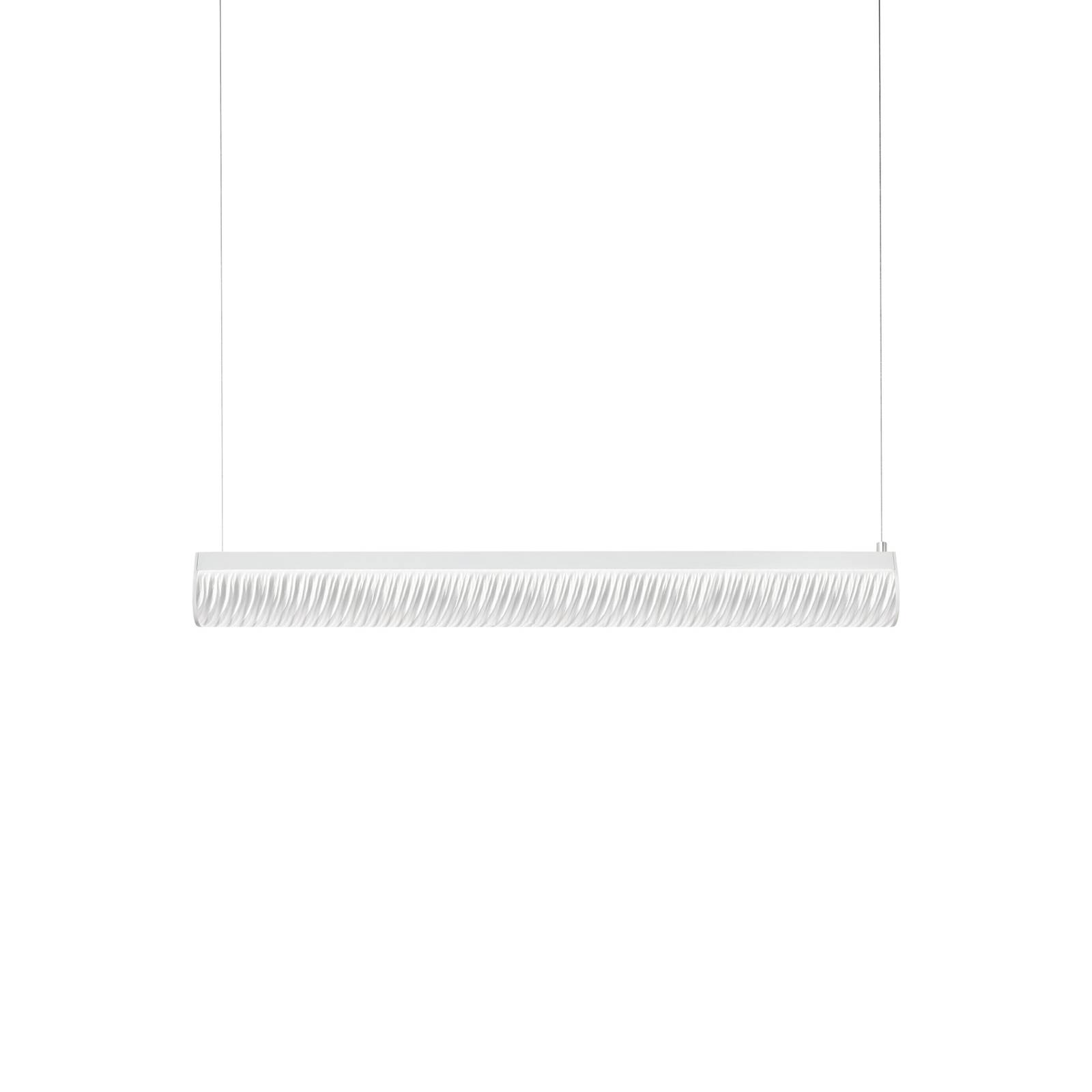 Slamp LED-Hängelampe Modula, plissé, hellgrau