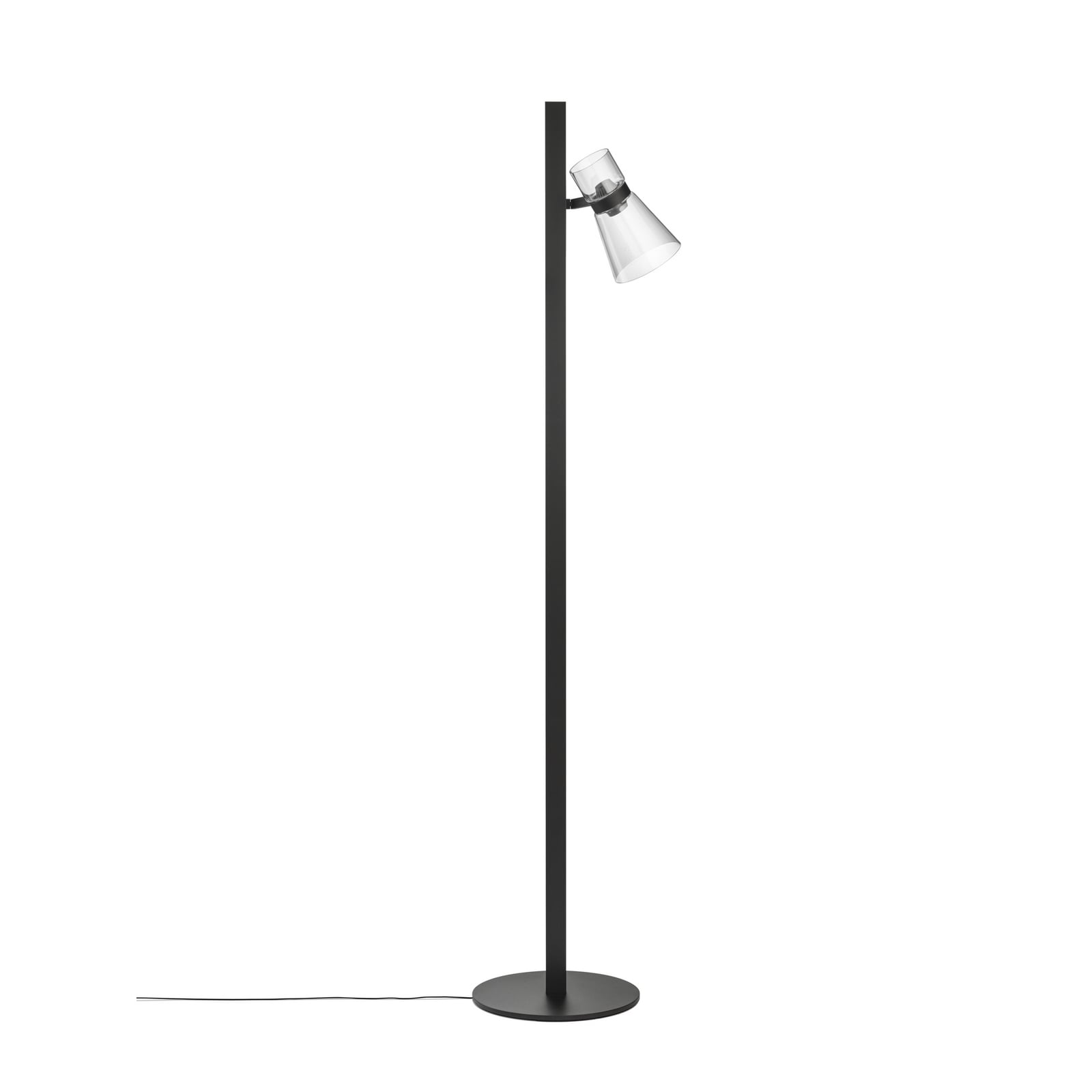 Lampada LED da pavimento Nocturne F1 Cone, nera, a 1 braccio, 206 cm - FLOS Lampada LED da pavimento Nocturne F1 Cone, nera, a 1 braccio, 206 cm - FLOS