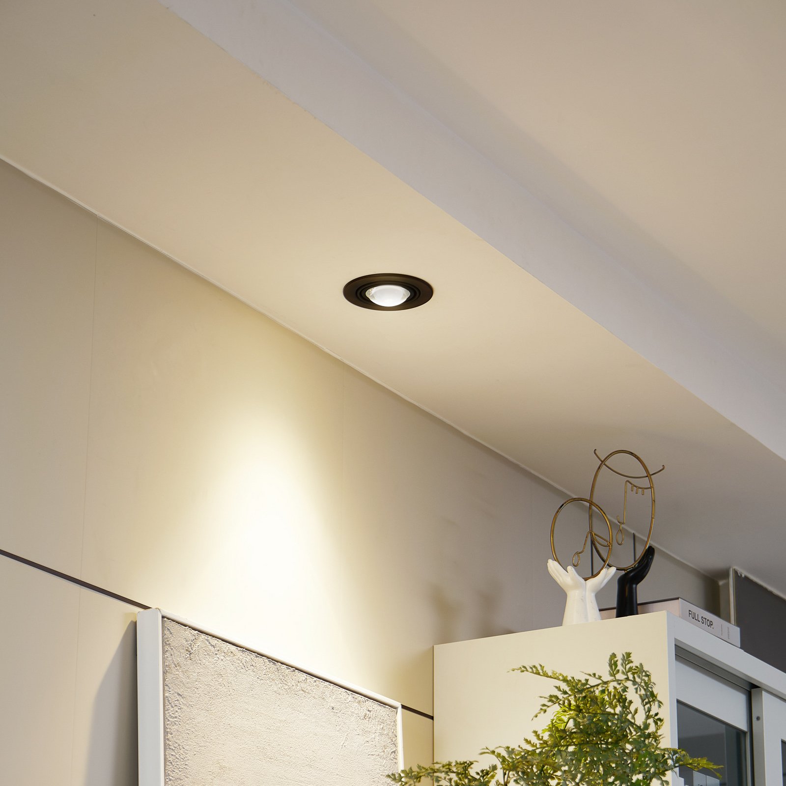 Lindby luci da incasso Jyla, nero opaco, Ø 13 cm, GX53