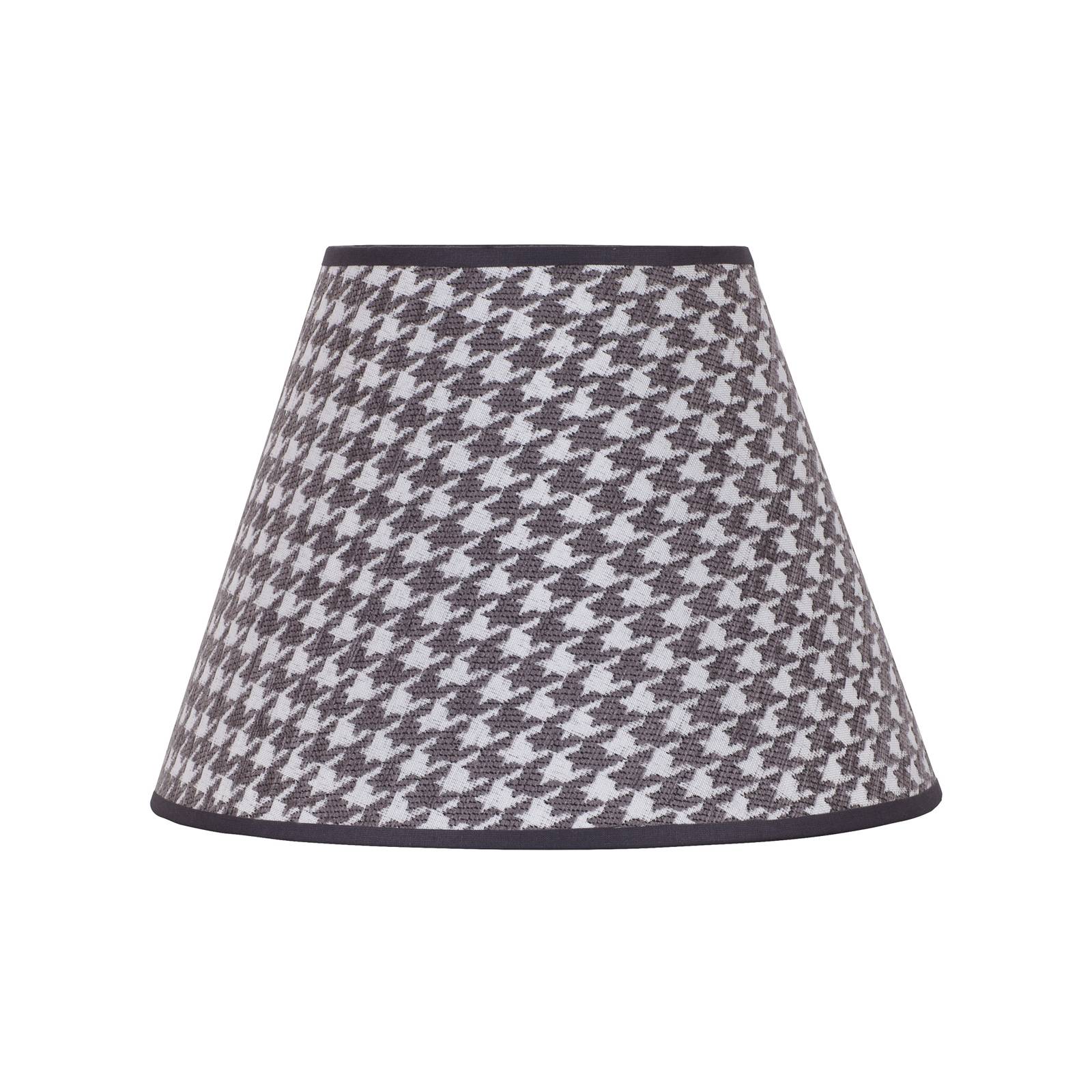 Euluna Sofia lampshade 21 cm, houndstooth pattern grey - Silver