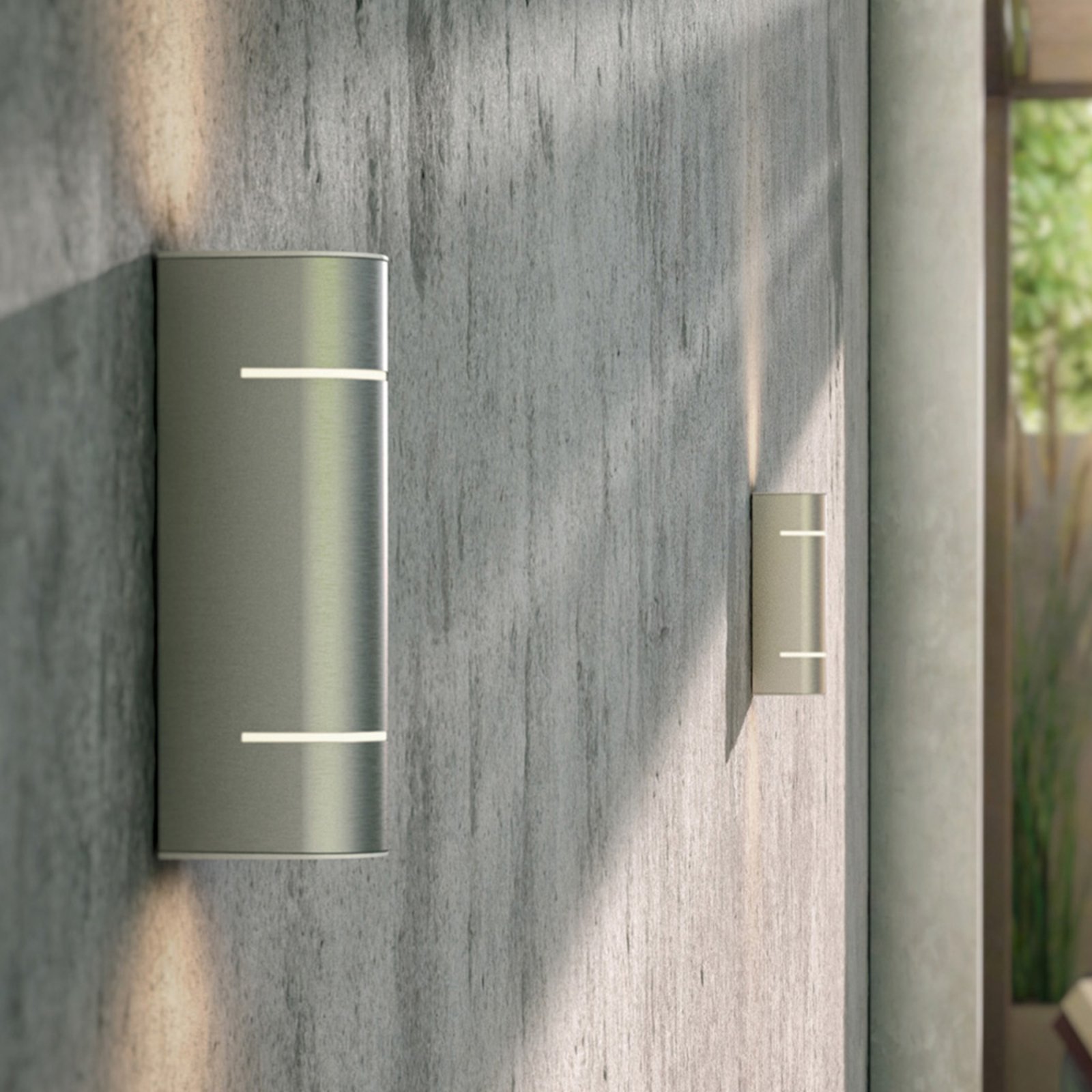 Sunset LED outdoor wall light from stainless steel