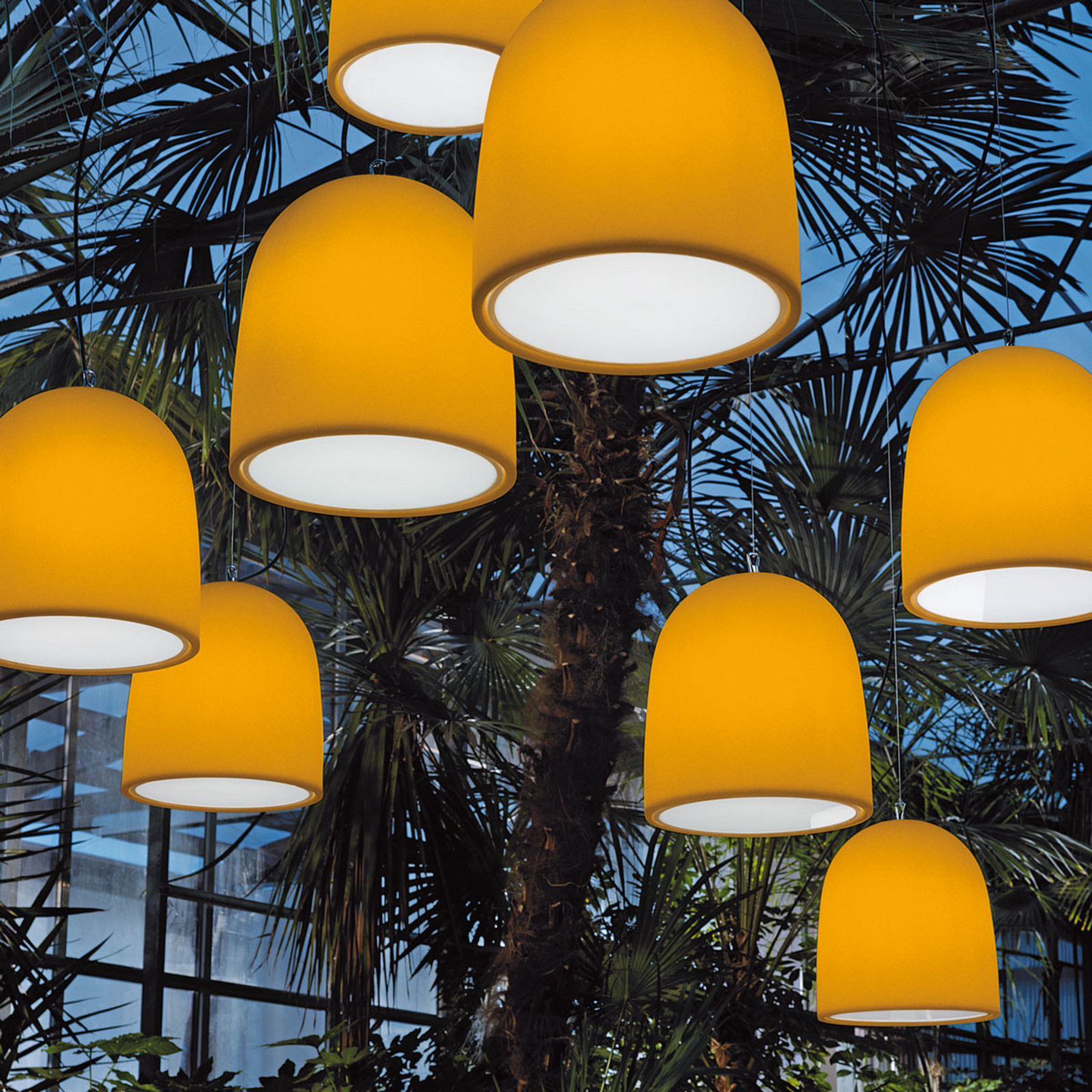 Modo Luce Campanone suspendată Ø 51cm portocaliu - Camera de zi / sufragerie - design - Plastic