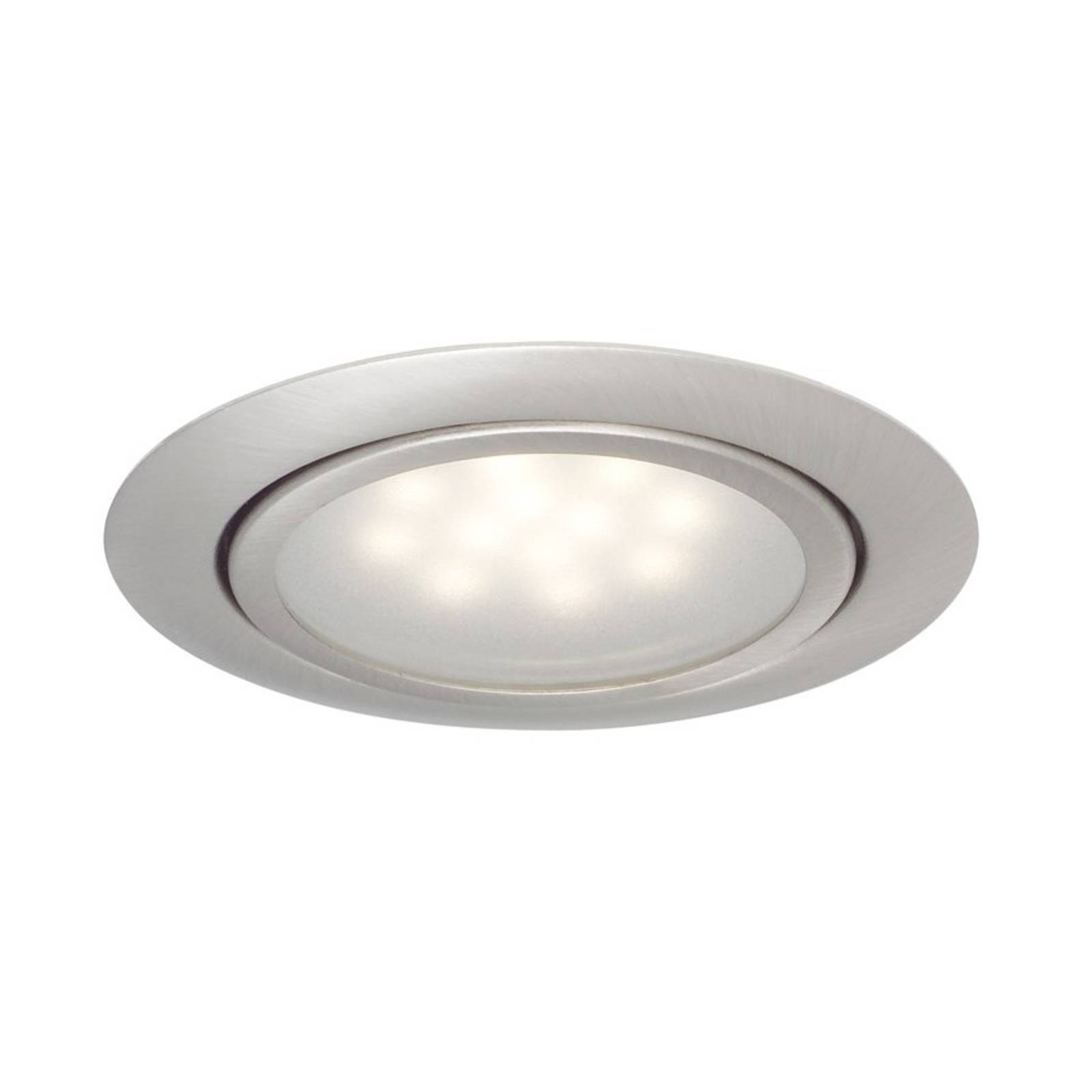 Paulmann Licht Paulmann No. 99812 Möbeleinbauleuchten-Set Micro Line LED Eisen gebürstet, 3er Set