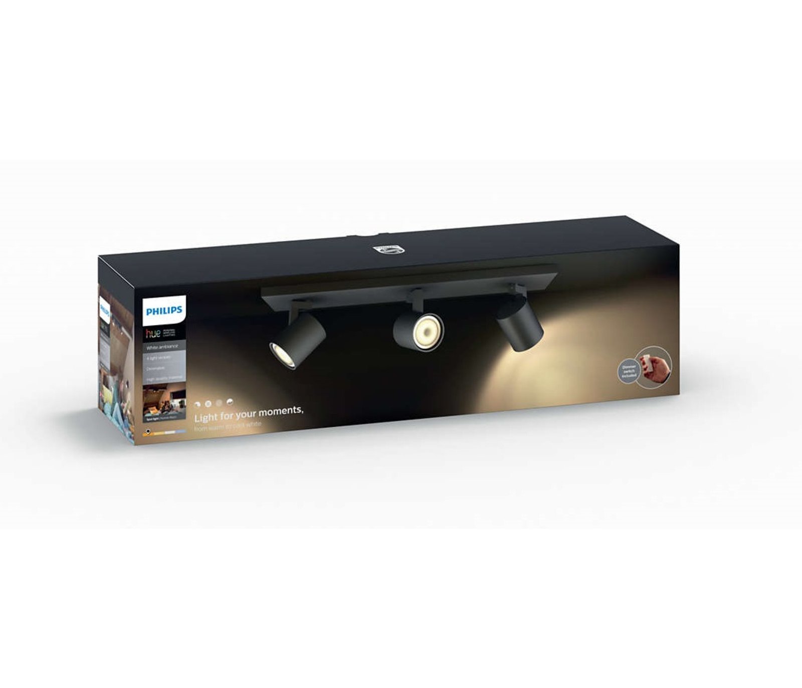 Runner Bar/Tube 3x5,5 White Amb. Black - Philips Hue