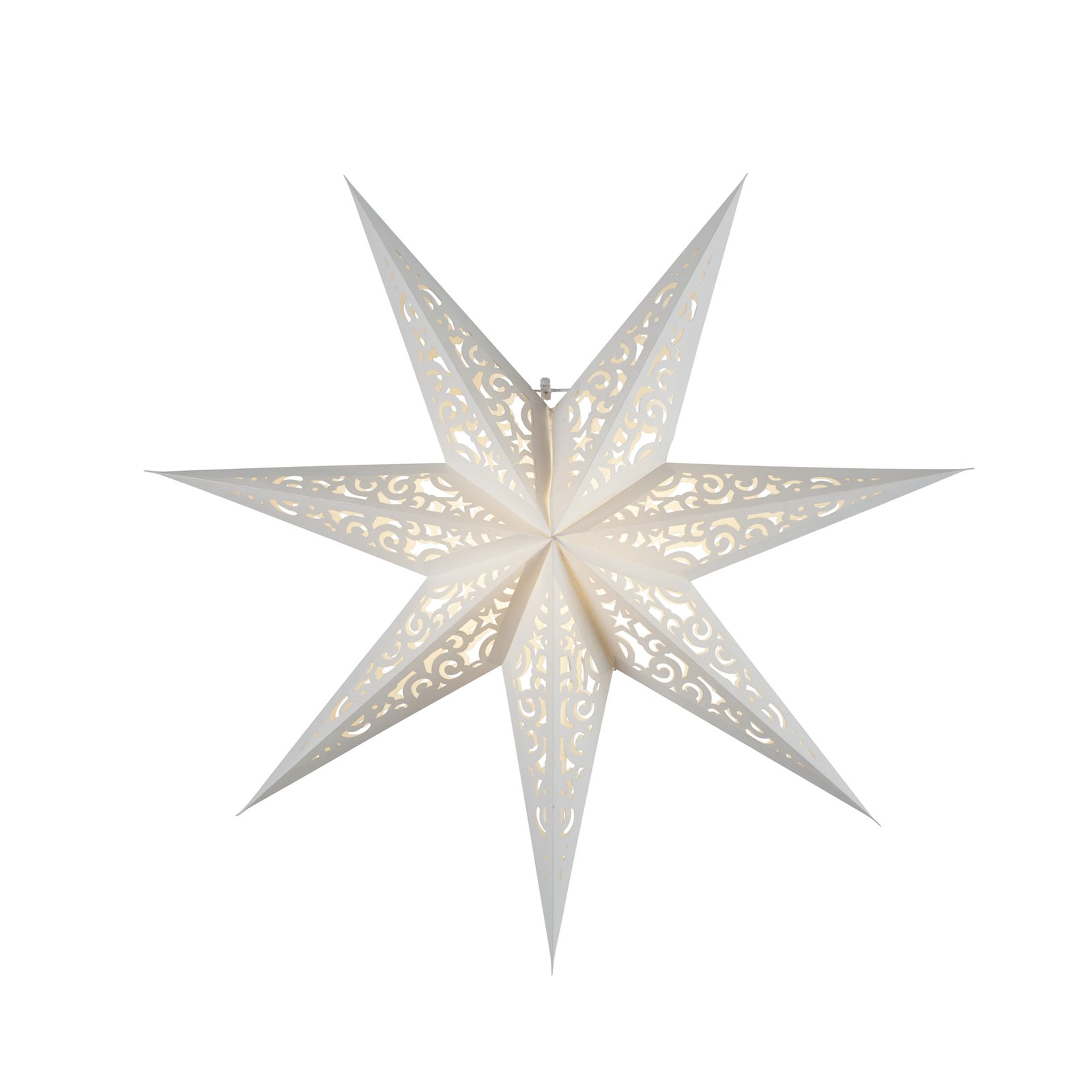 Étoile en papier Lace sans éclairage 45 cm blanc