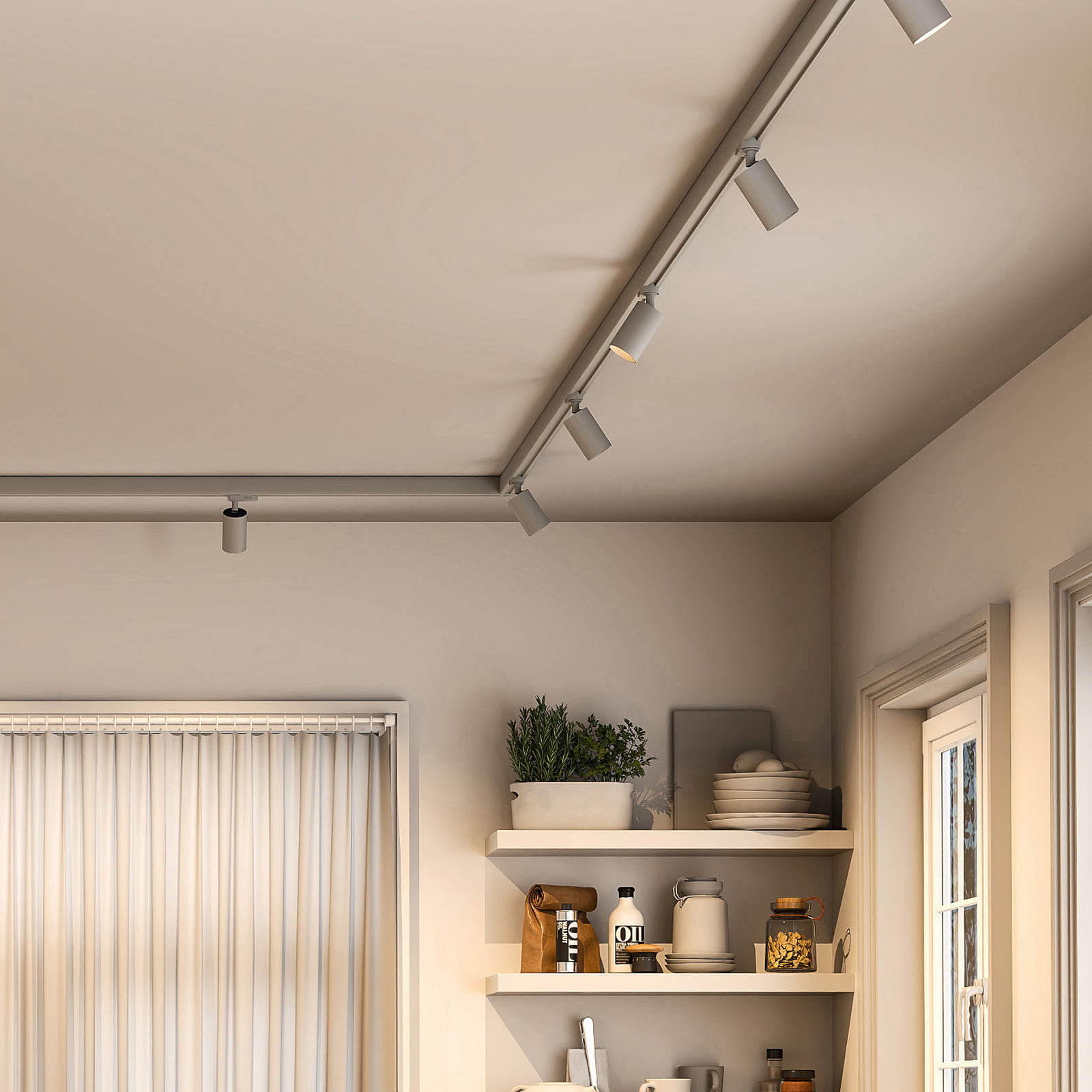 3-kohaline rööpmelpunkt Can, hõbedane, alumiinium, GU10, pööratav