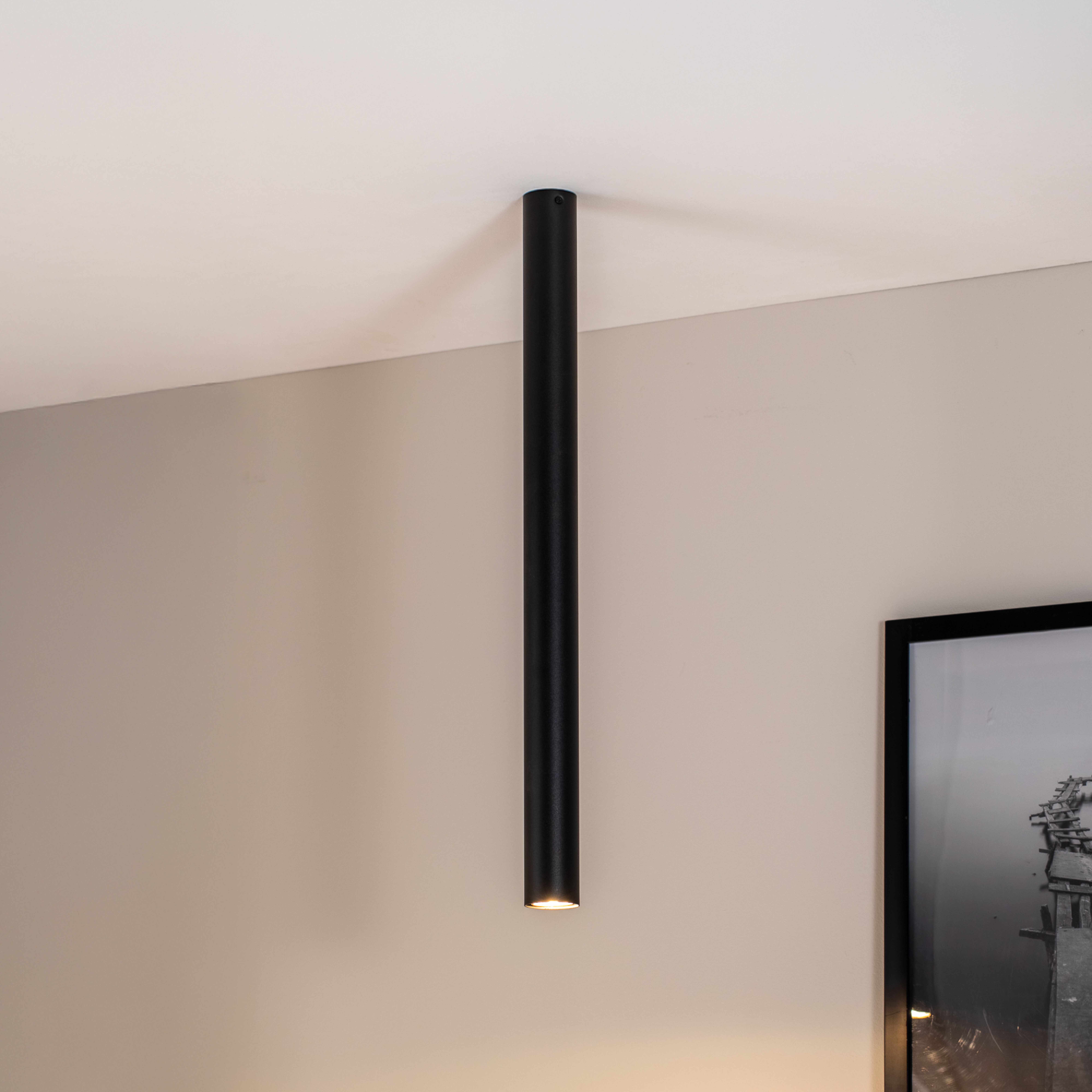 Laepaneel Tecno 1XXL, teras, GU10, kõrgus 80 cm, must