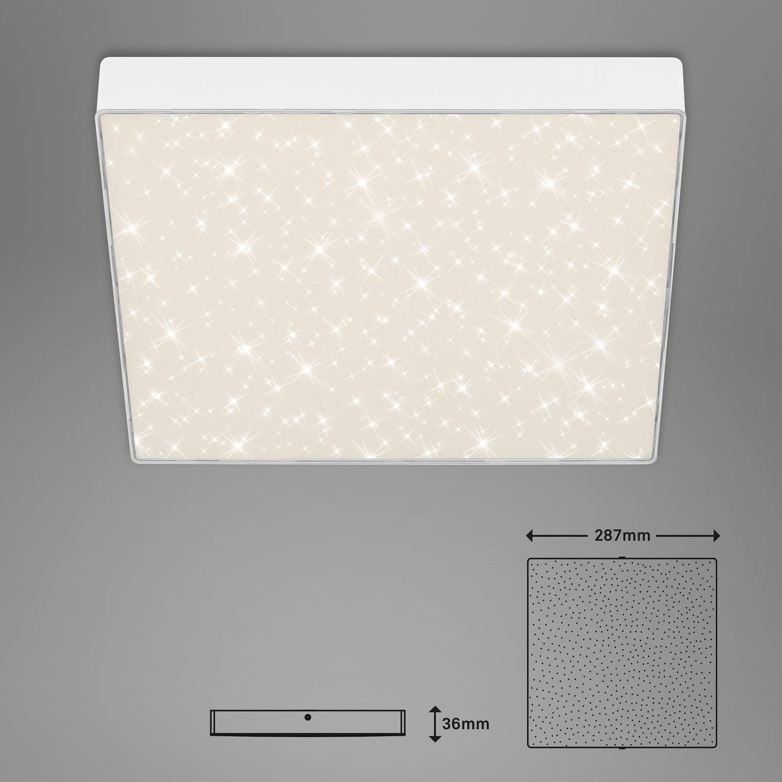 Sufitowa LED Flame Star 840, 28,7x28,7cm, biała