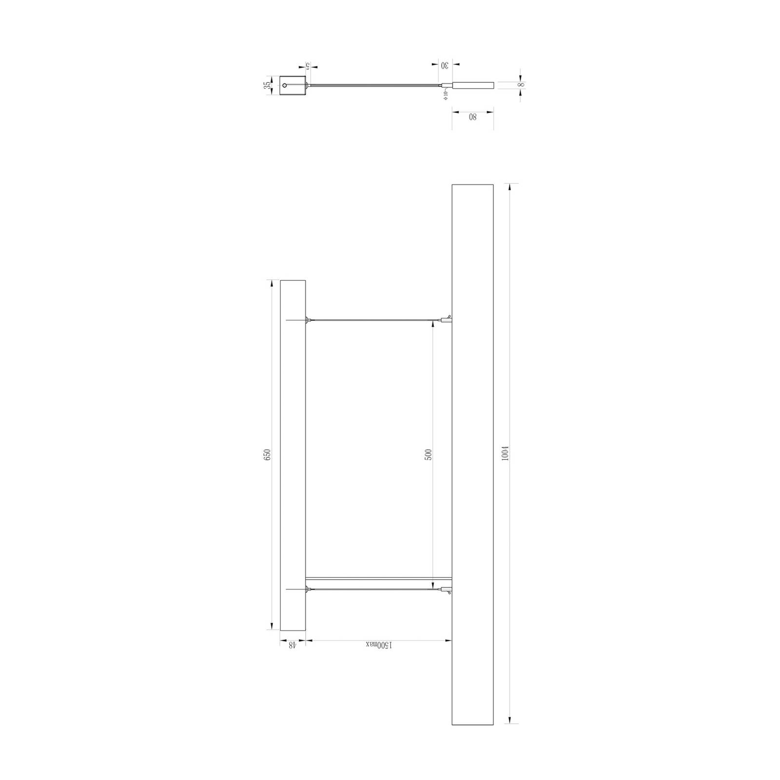 Lampa wisząca LED Apollon długość 100 cm czarna