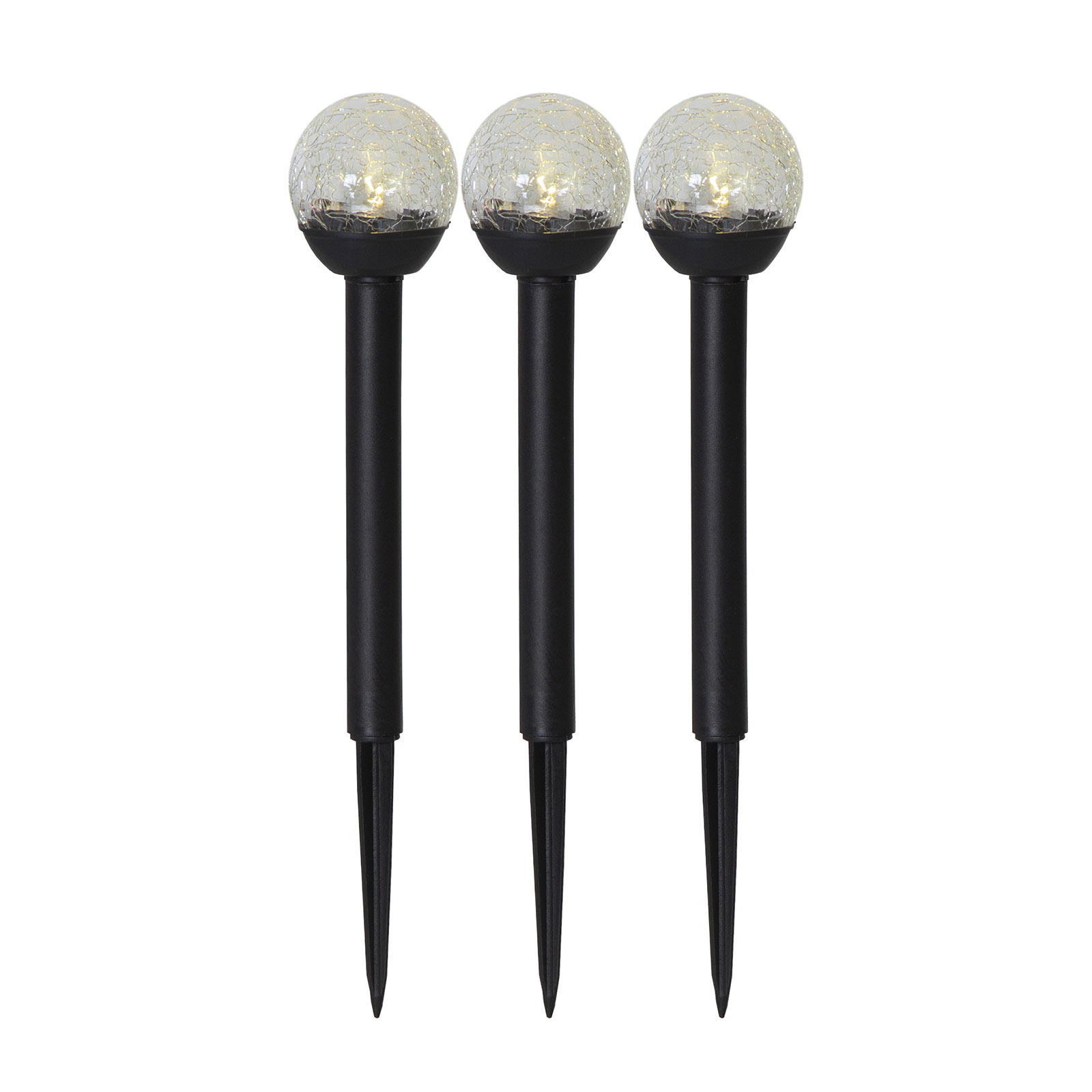 LED-solcellslampa Roma, 3-pack