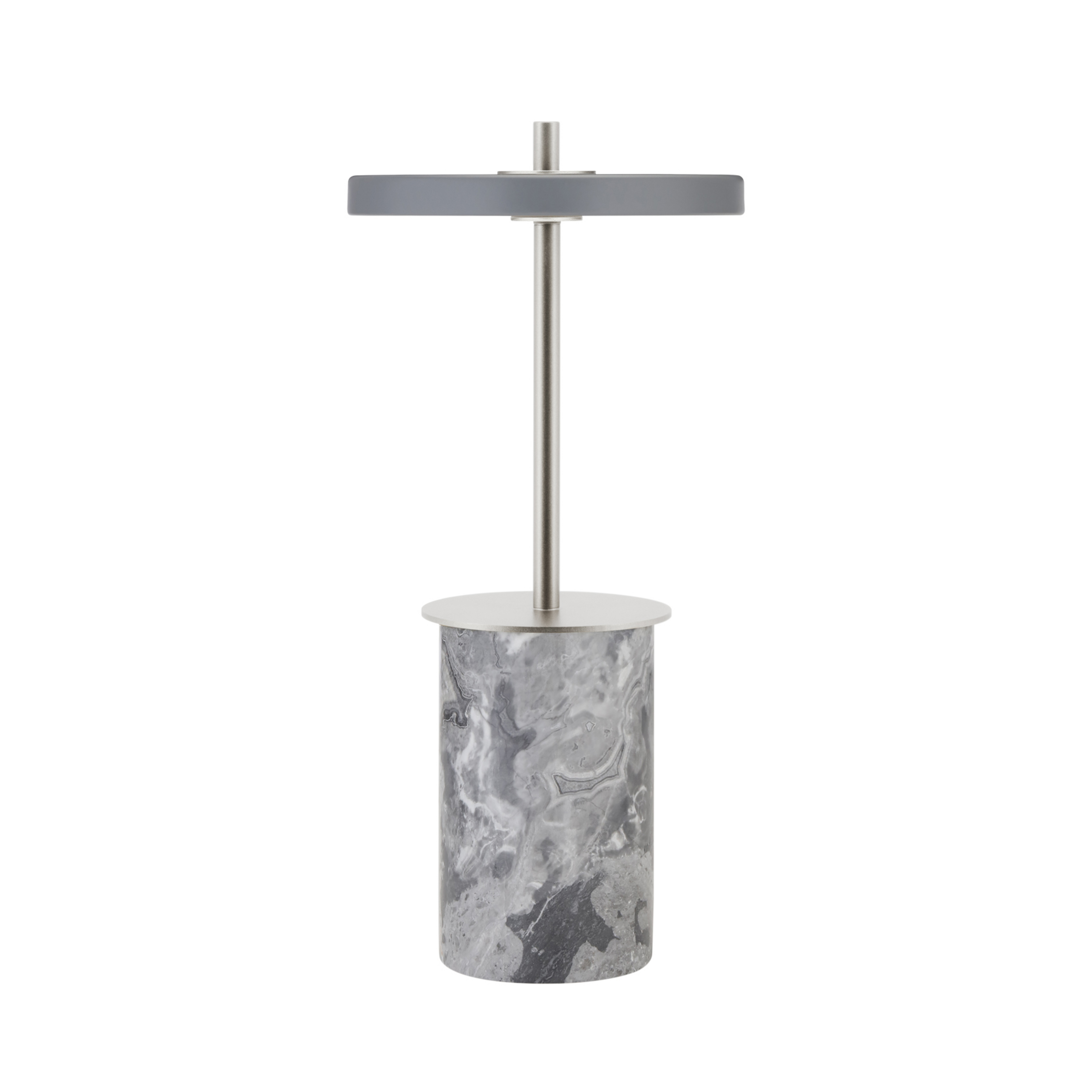 Lampada ricaricabile Asteria MOVE MINI grigio marmo/acciaio IP44 - UMAGE