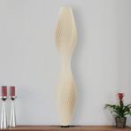 LED-Stehleuchte Flechtwerk Lava, 75cm