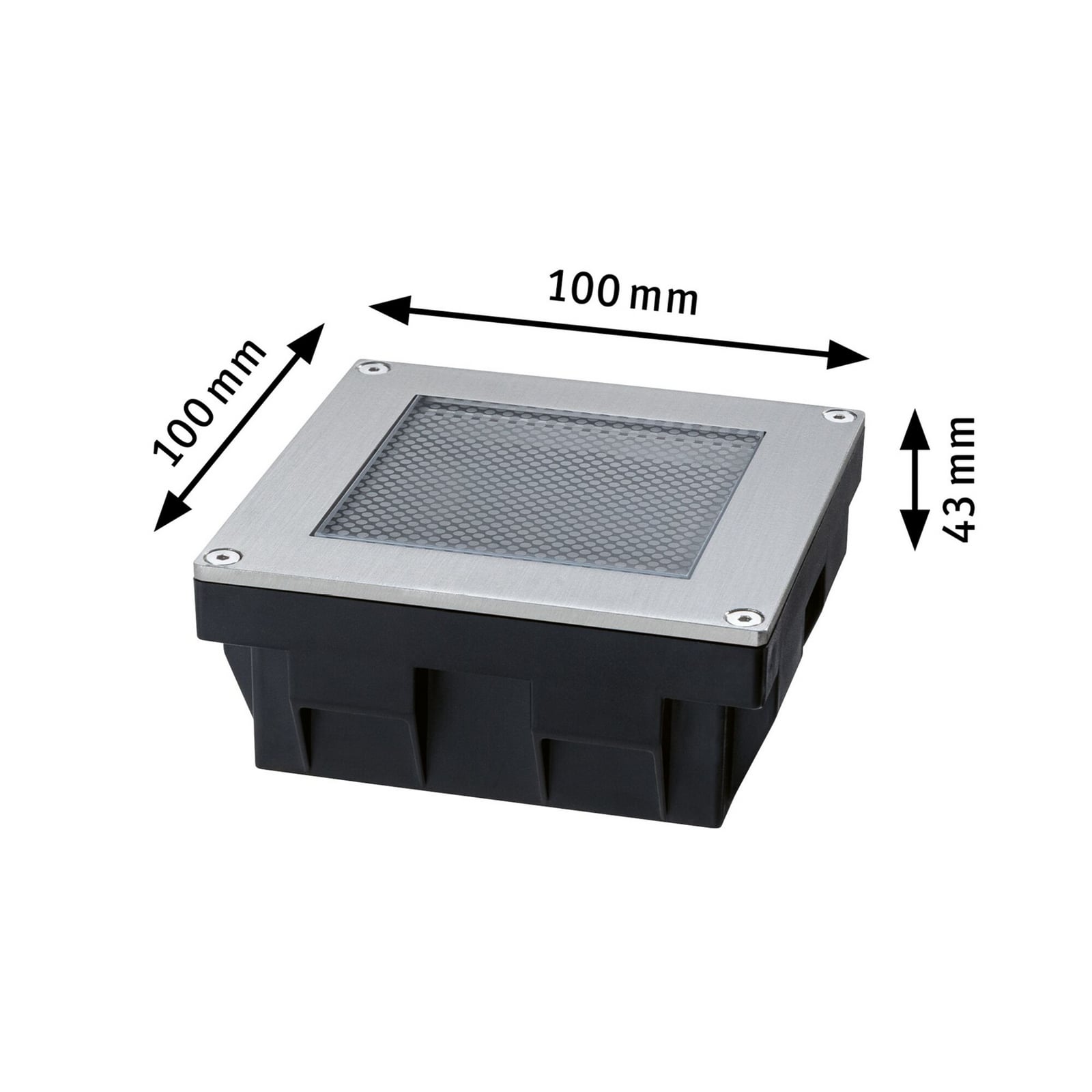 Paulmann LED solárna podlahová svietidlo Sorea, železo, dĺžka 10 cm, 3000 K Paulmann LED solárna podlahová svietidlo Sorea, železo, dĺžka 10 cm, 3000 K