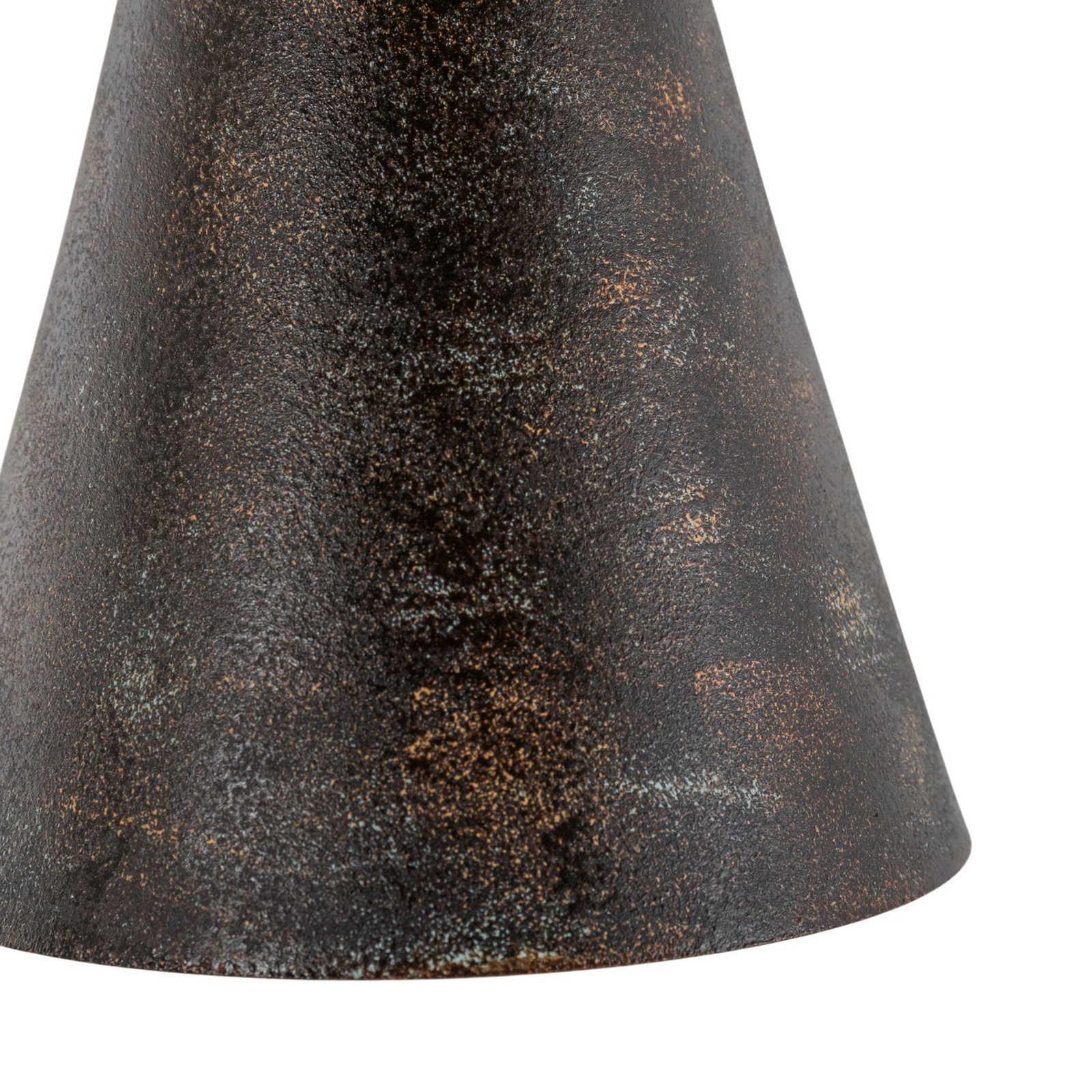 Tom pendant light, black-brown, metal, Ø 19 cm, E27