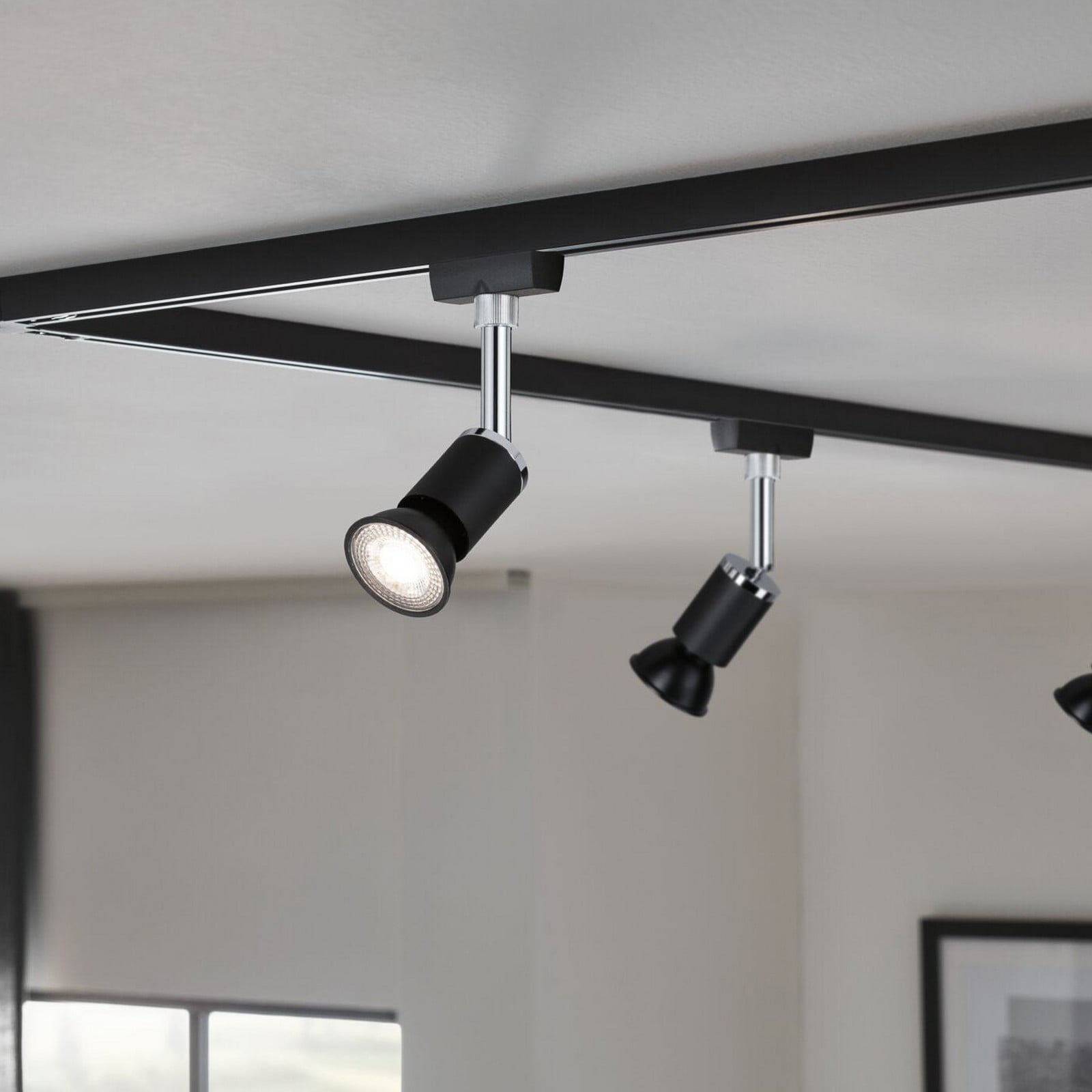 Paulmann LED reflektor 2.700 K crni GU10 8 W prigušljiv 36° - crni mat - Plastika