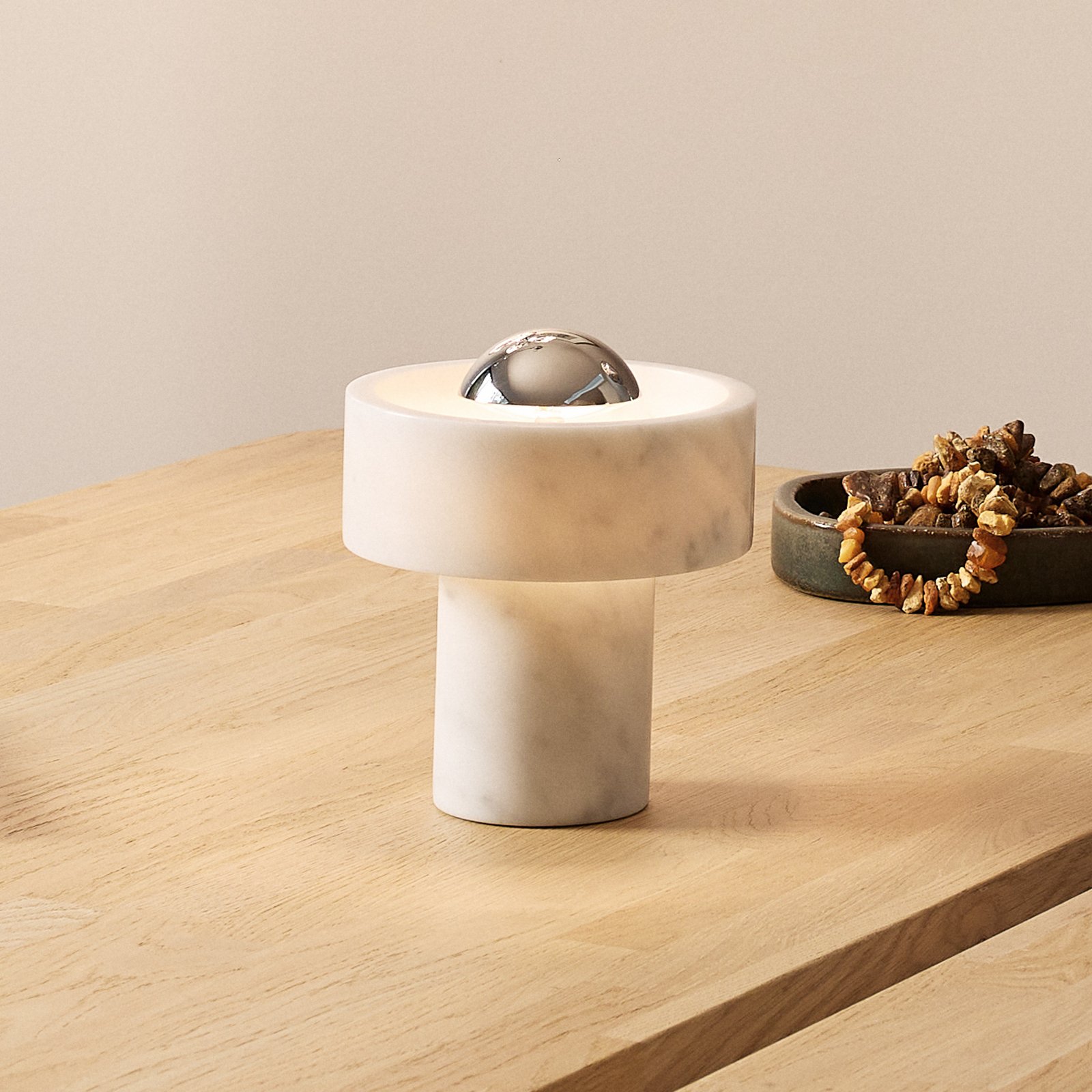 Stone Portable Table Lamp Silver - Tom Dixon