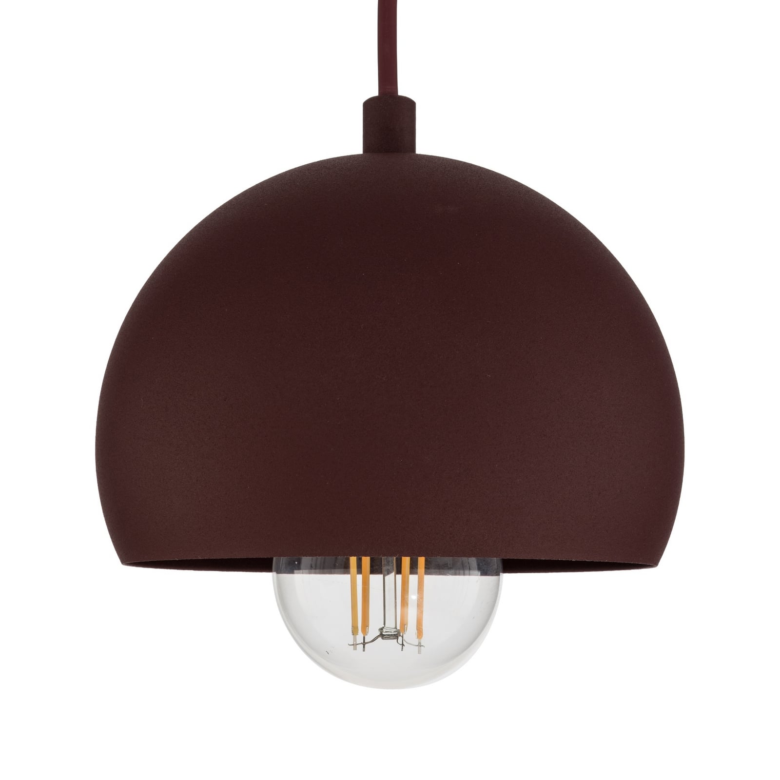 Sool hanging light, dark red, Ø 15 cm, 1-bulb, metal, E27 Sool hanging light, dark red, Ø 15 cm, 1-bulb, metal, E27