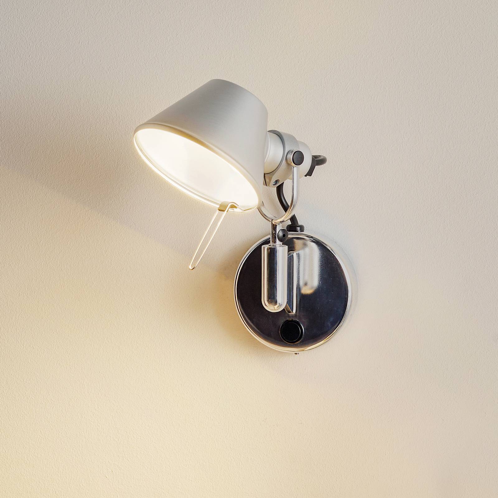 Artemide Tolomeo Micro Faretto Designer Wall Light - Living / Dining Room - dimmable - Silver