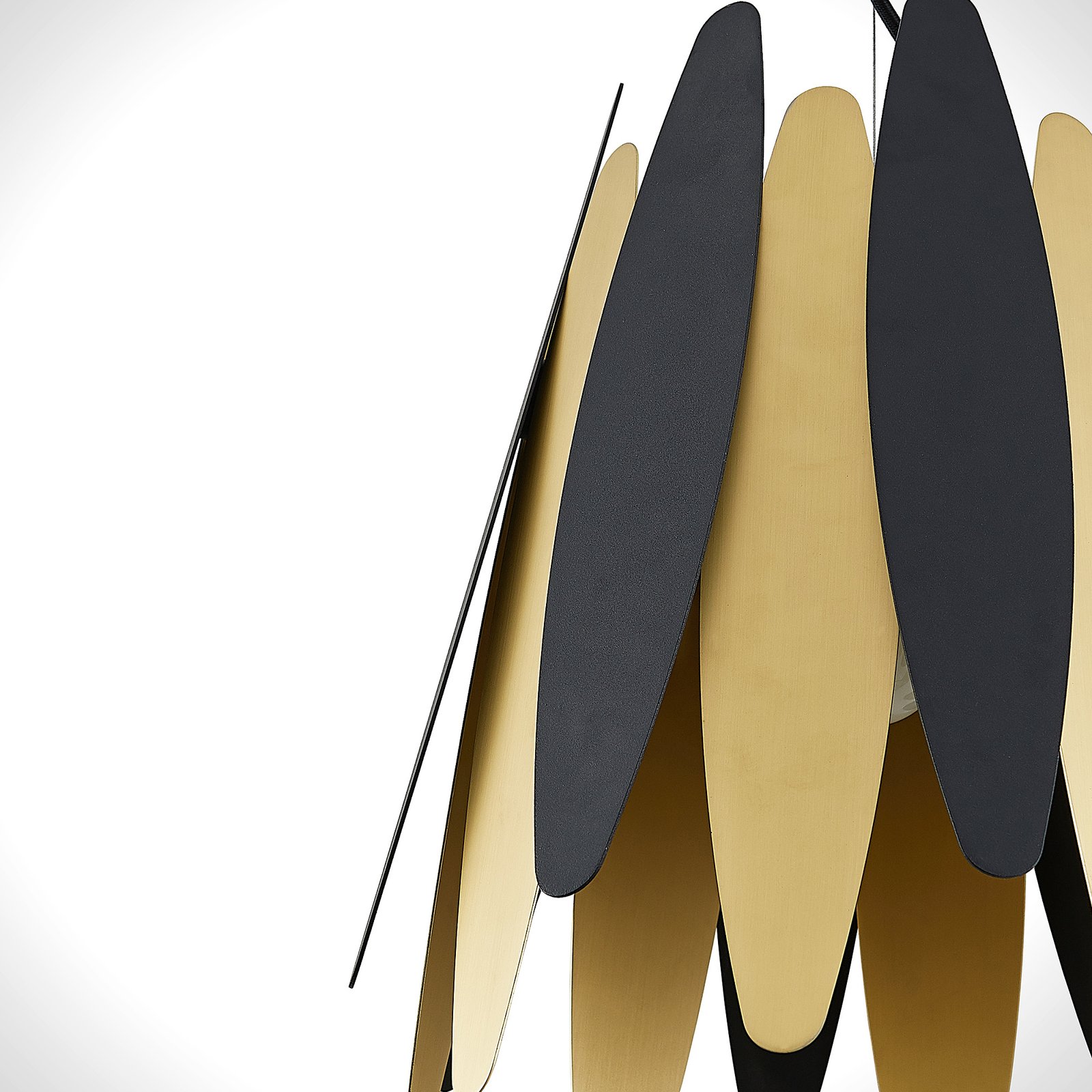 Lucande Lounit hengelampe, svart-gull, 1 lyskilde