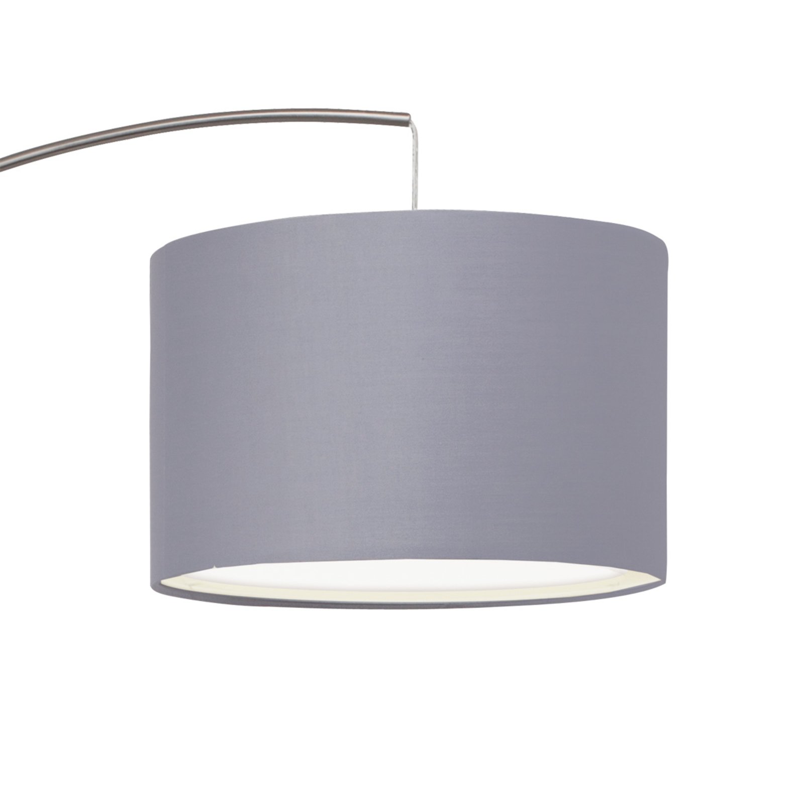 Klasická oblúková lampa Clarie, sivá