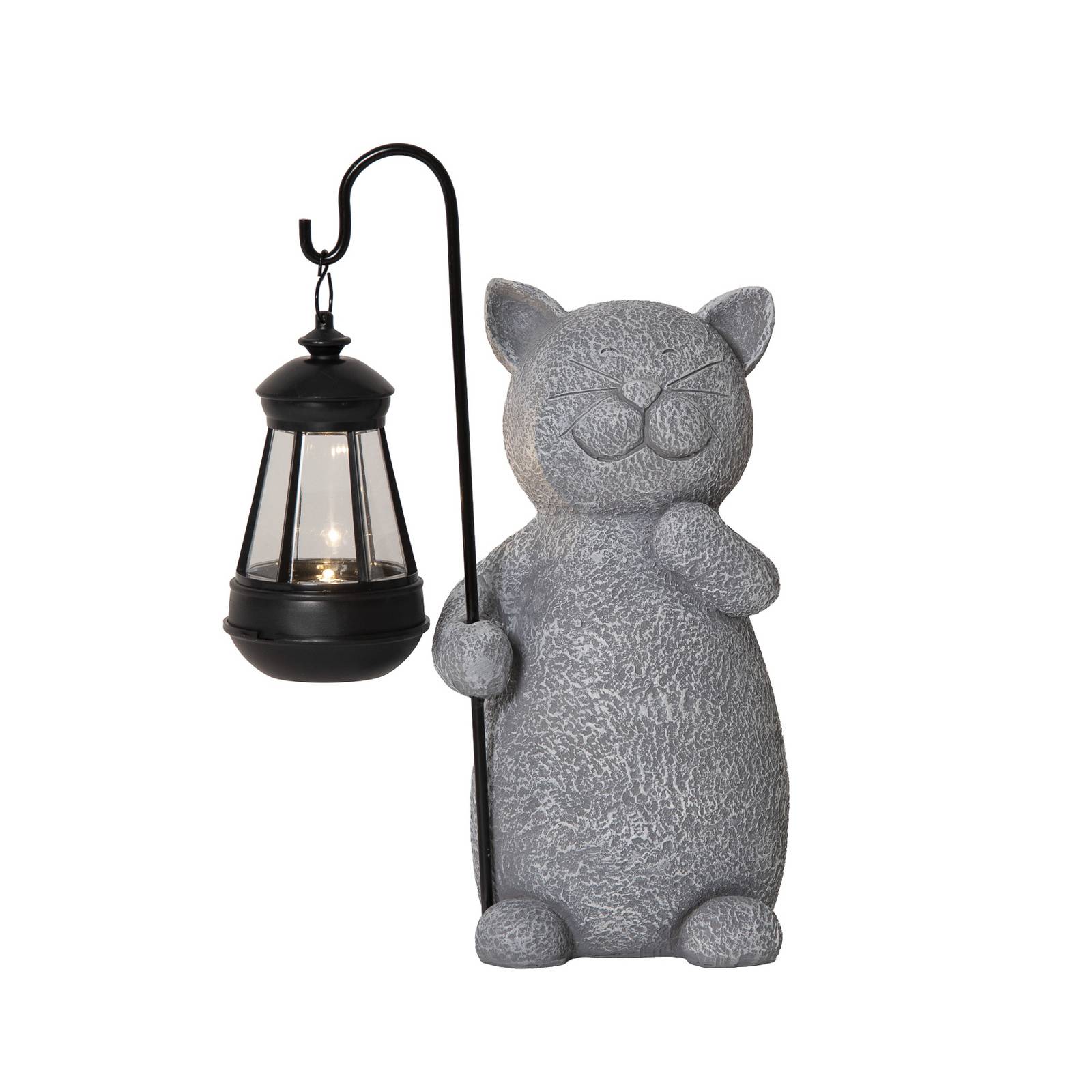 LED-Solar-Dekoleuchte Smilla, grau/schwarz, Höhe 30 cm
