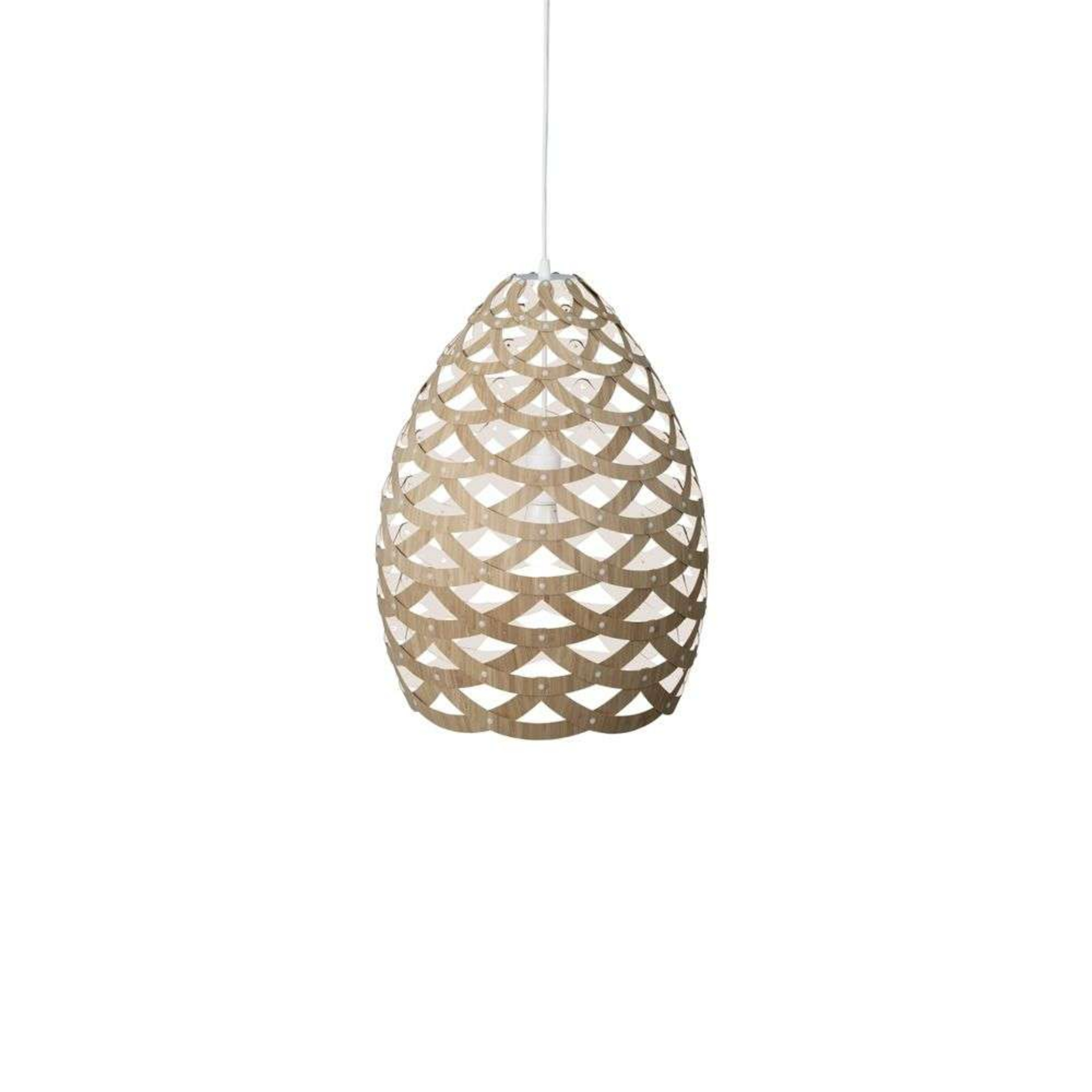 Tui Pendelleuchte Ø50 Weiß 1 Seite - David Trubridge