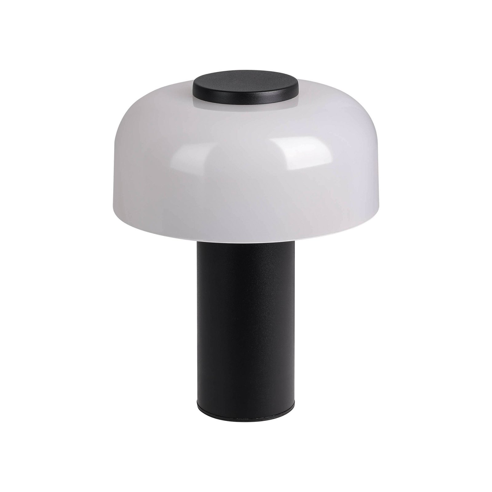 Lampe de table LED à accu Ponente, Ø 16 cm, noir/blanc, CCT