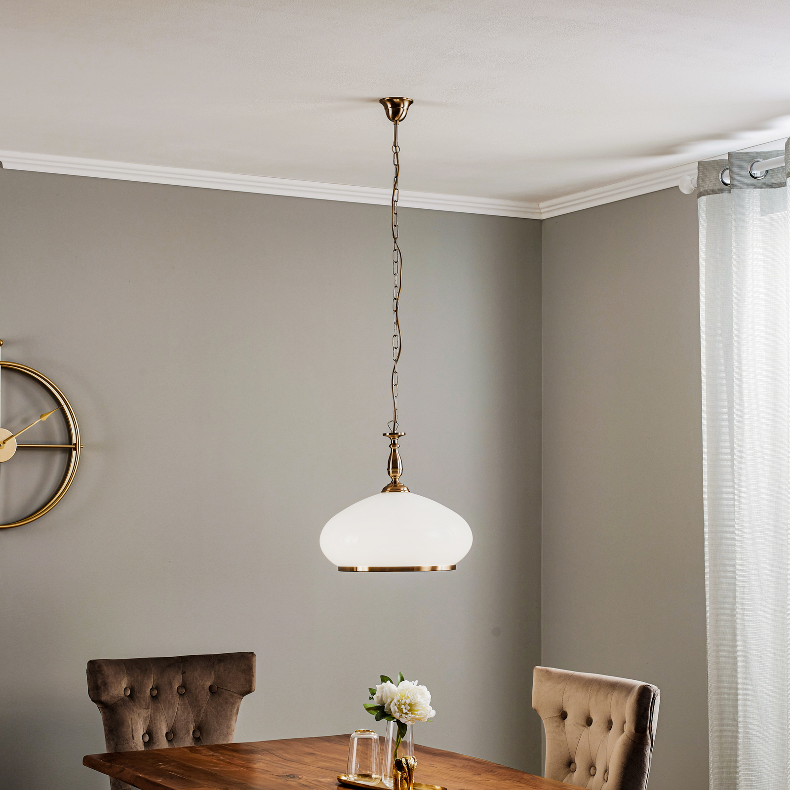 Parsau hanging light in gold