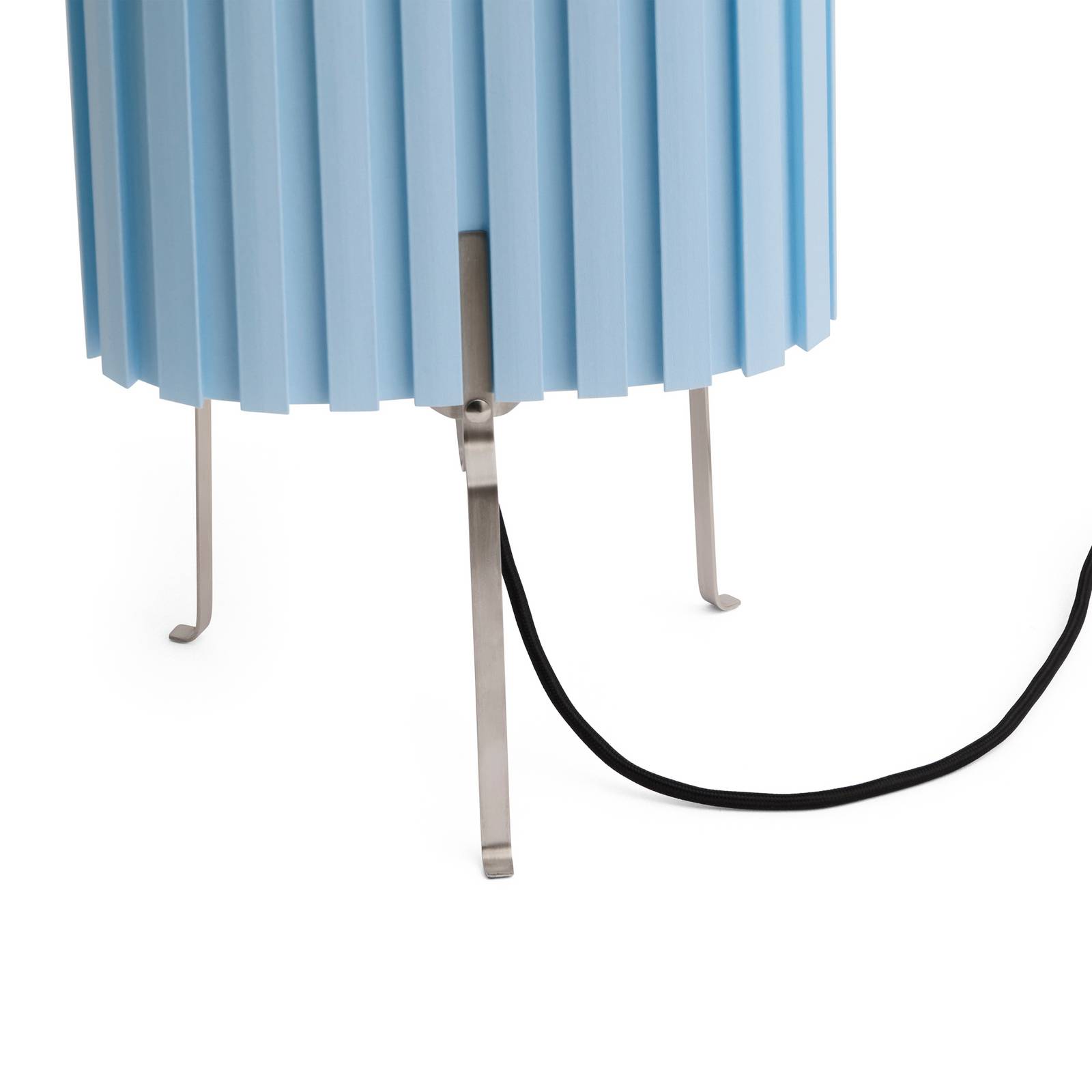 Lampa stołowa Hay Canelé, jasnoniebieska, wysokość 37 cm, E14, materiał