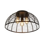 Cage II ceiling light 3-bulb with a cage design