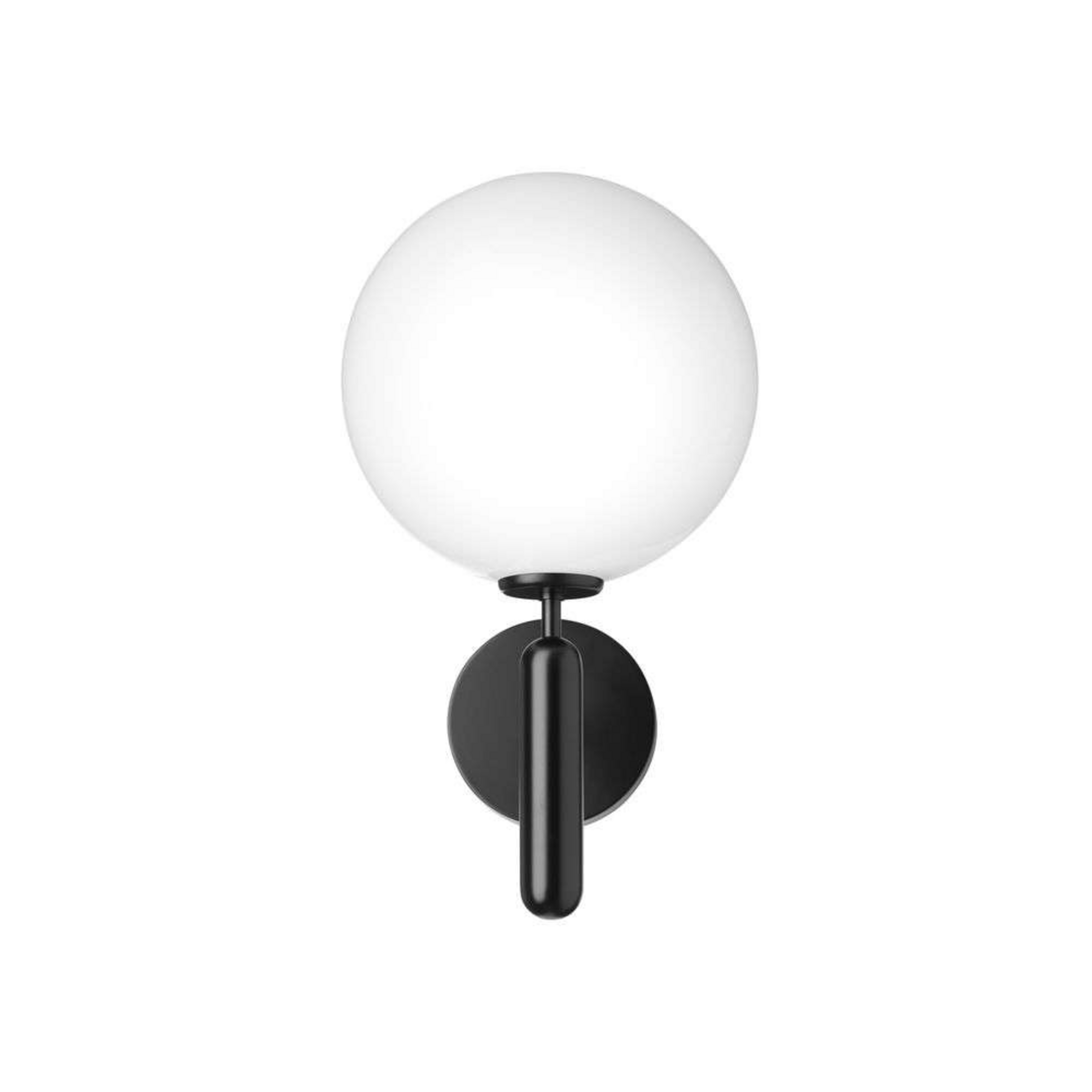Applique murale d'extérieur Miira, noir/opale, Ø 20 cm - Nuura
