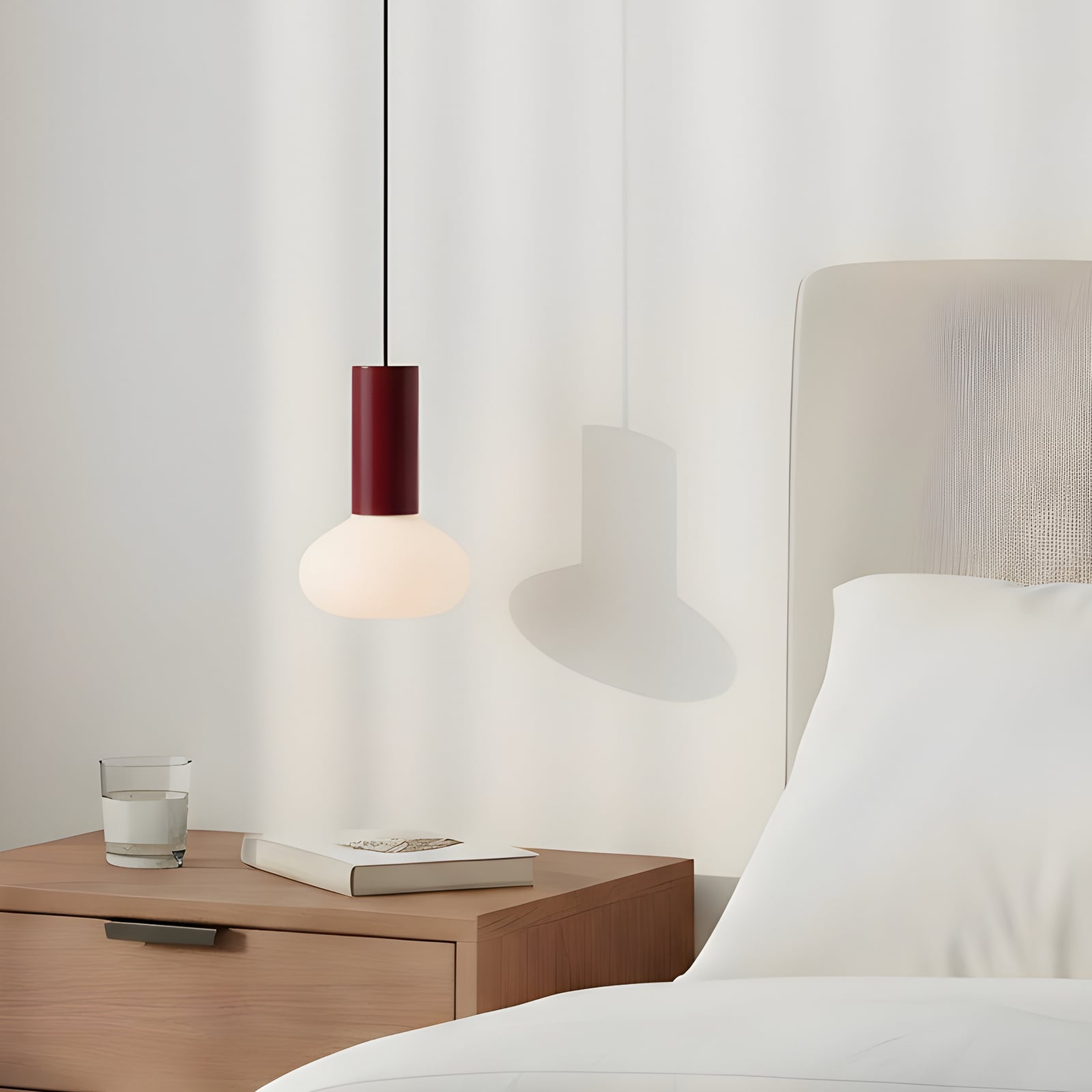 Viseća svjetiljka Flo, crvena, 1 žarulja, staklo - Aldex