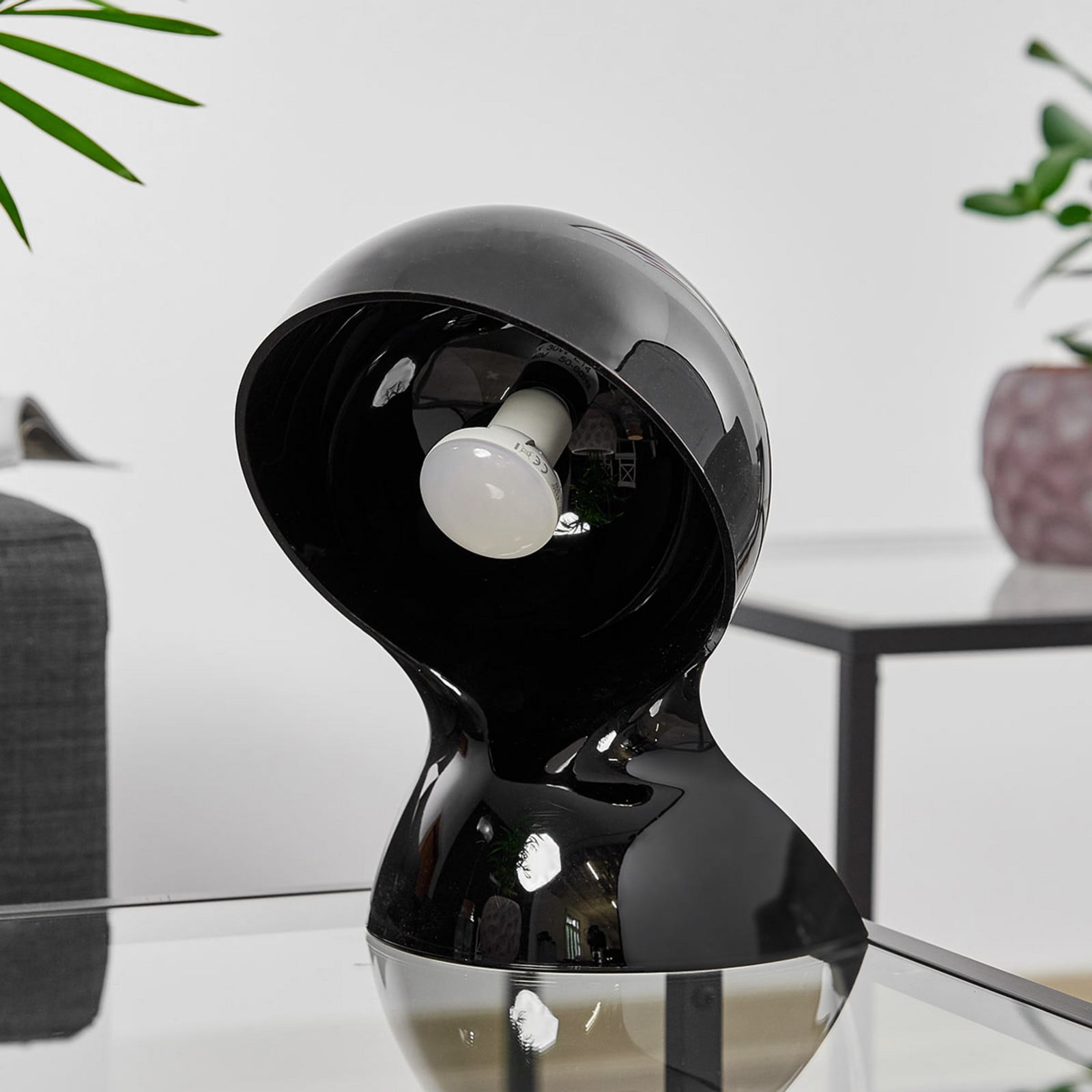 Dalú Bordlampe Black Dalù Artemide - Stue - Design - Plastik - Med skærm billede