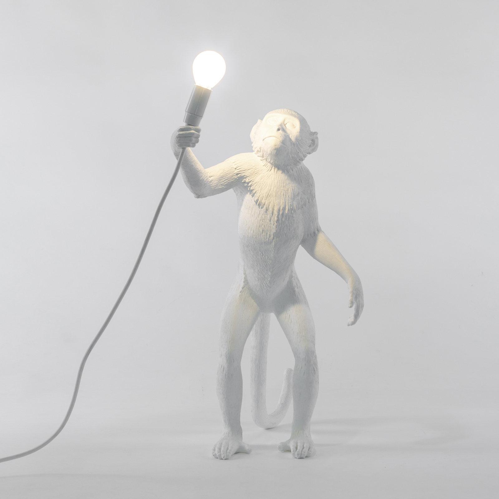 SELETTI Monkey Lamp LED-Dekolampe, weiß, stehend