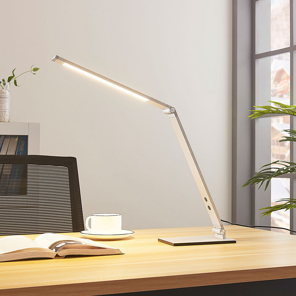 Lucande Nicano Bordslampa, metallisk från Lucande