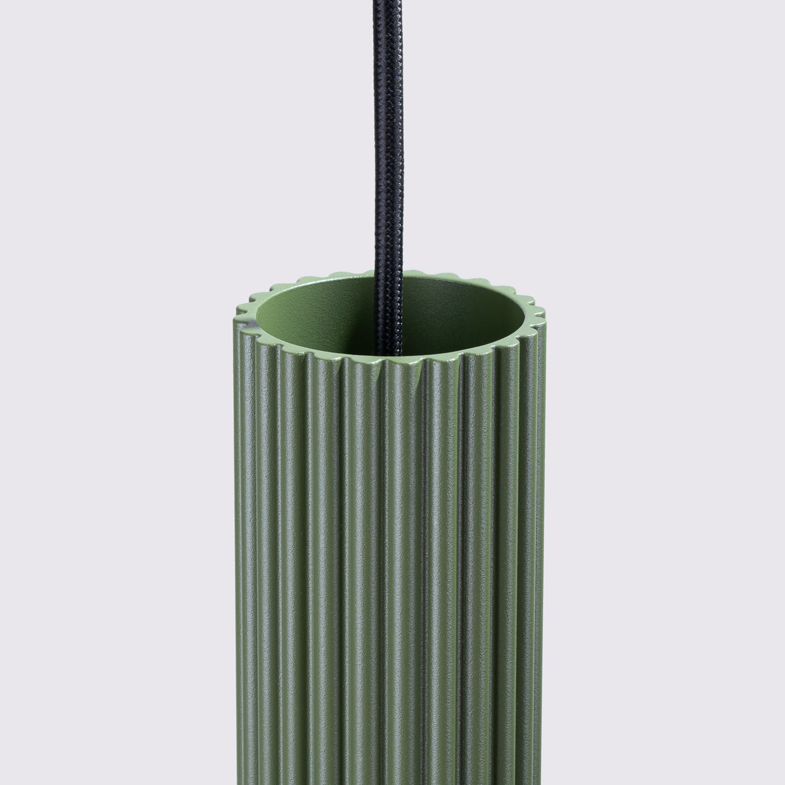 Żyrandol ALORA, oliwkowa zieleń, Ø 8 cm, metal, GU10 - SOLLUX