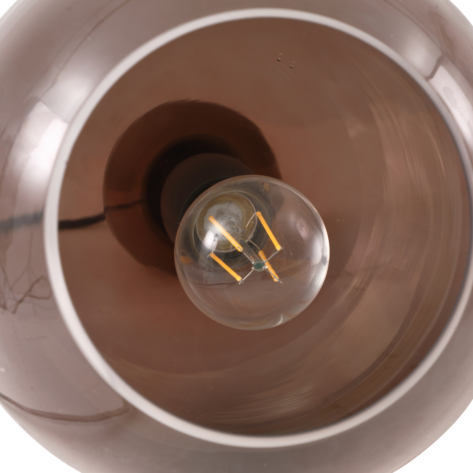 Lucande Lyrisa pendant light, 3-bulb, copper