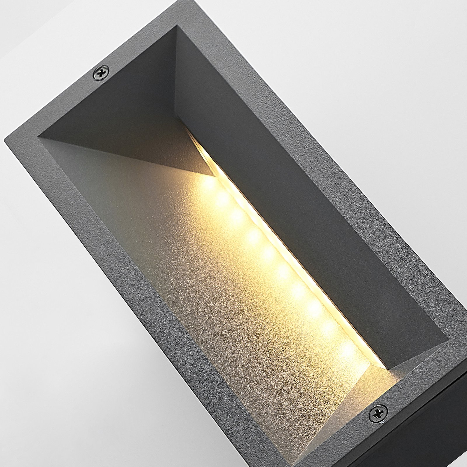 Jaano LED Exterior Luz de Pared Empotrada Antracite - Lucande