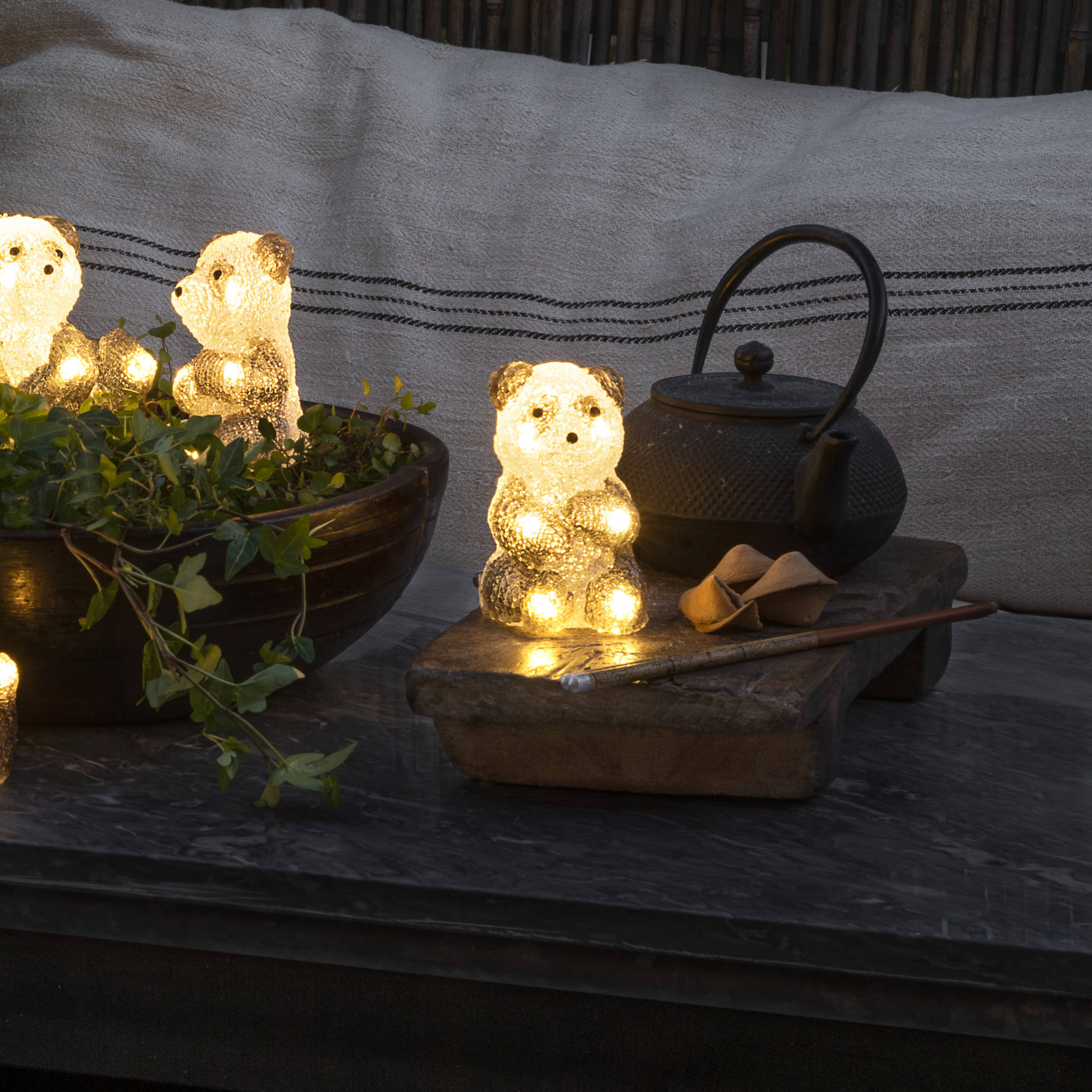 LED-Leuchtfigur Pandabär, 5er-Set als Kette