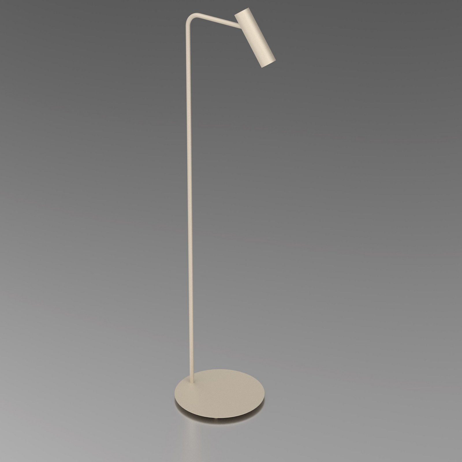 Vloerlamp Axion, beige, hoogte 115 cm, staal