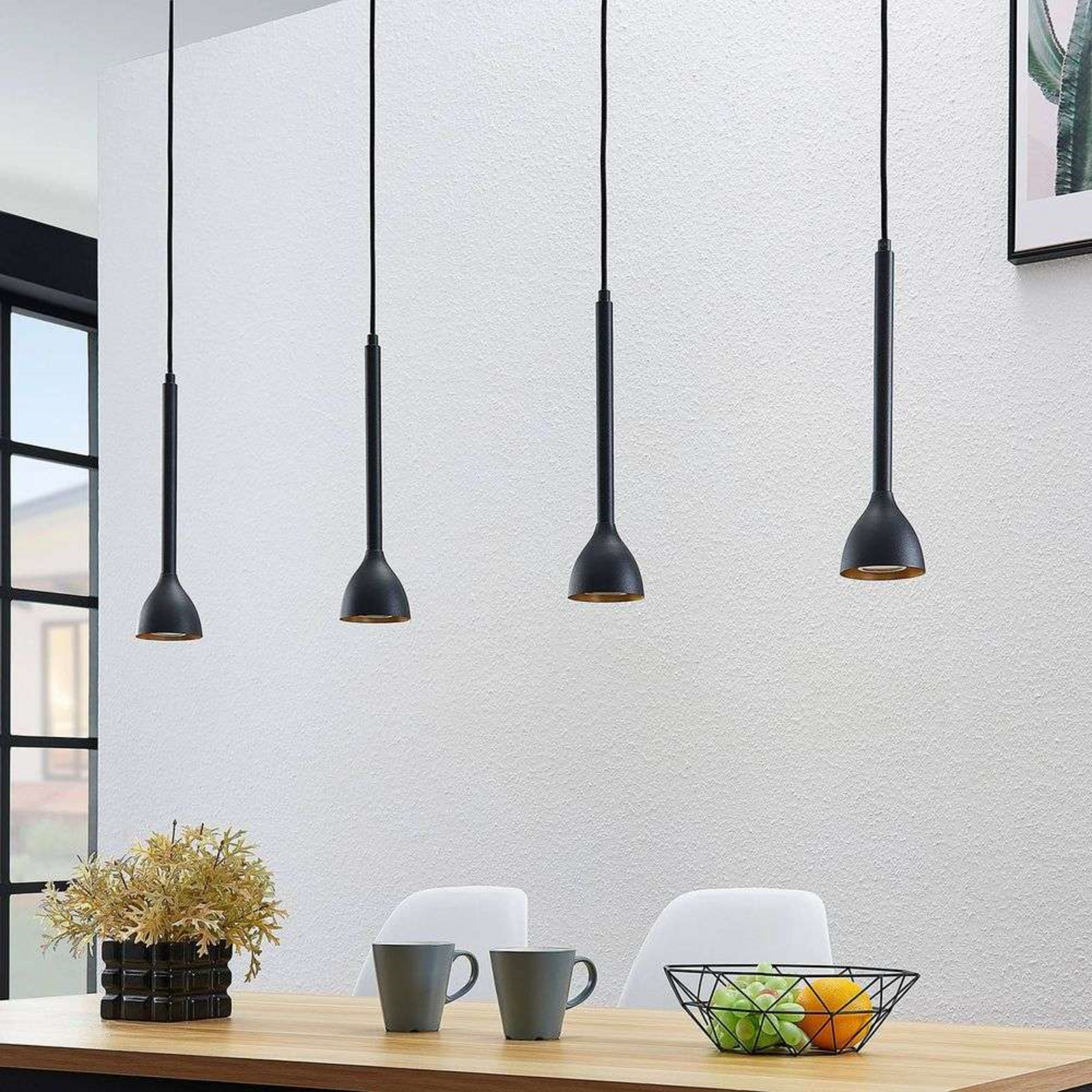 Nordwin 4 Pendant Black/Gold - Lucande