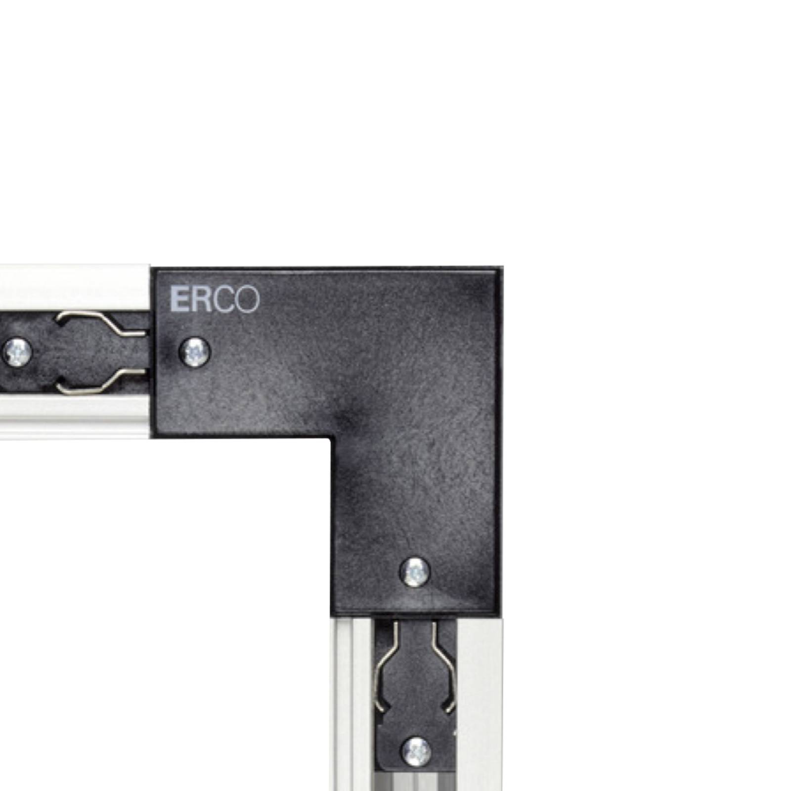 ERCO 3-faset hjørnestik jordledning indendørs sort